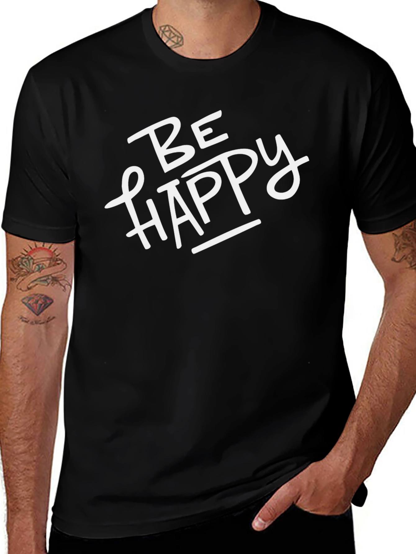Variant 28 of Be Happy Graphic Tee - Unisex Casual Shirt