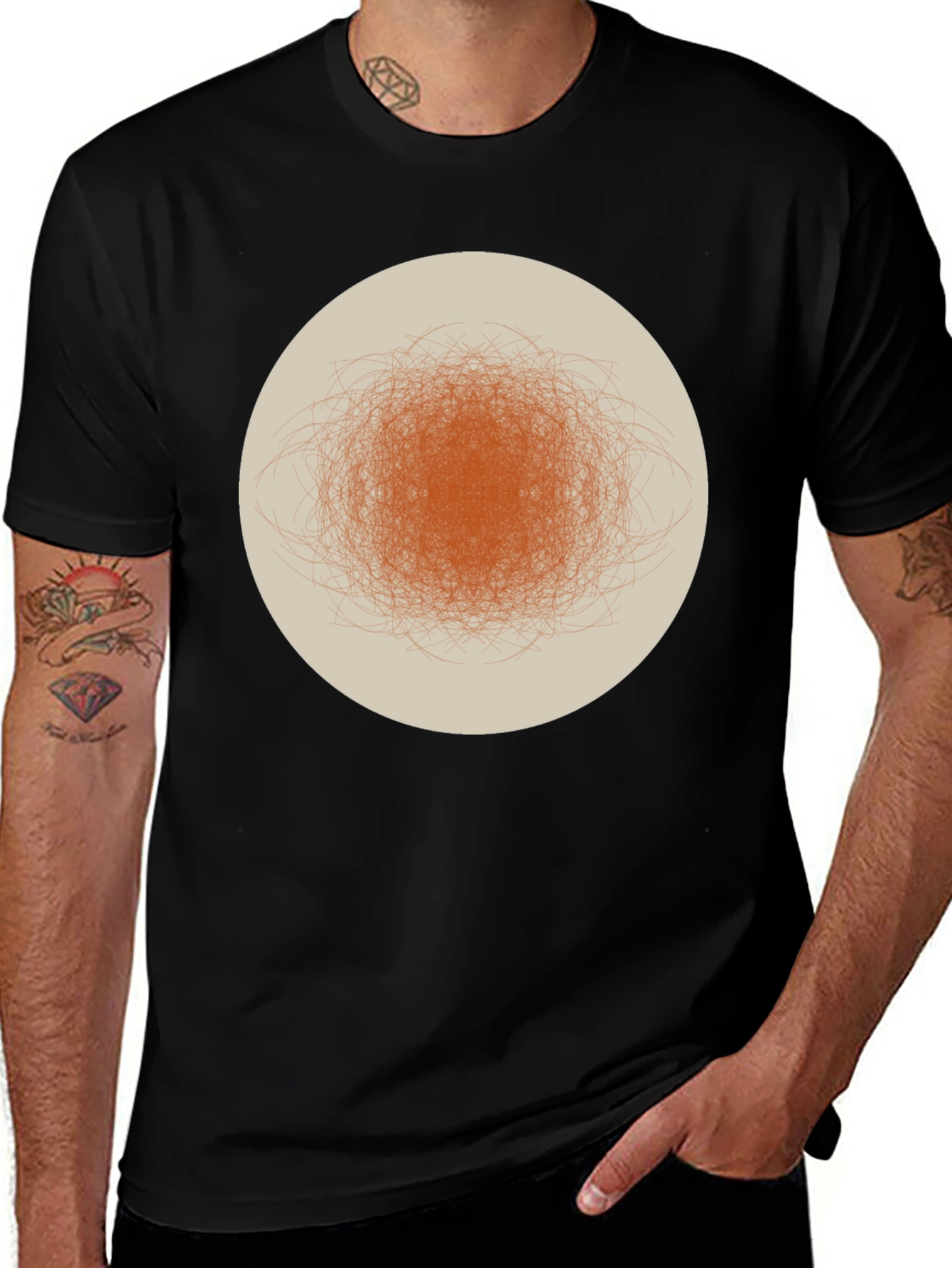 Variant 29 of Abstract Circle Graphic Tee - Modern Casual