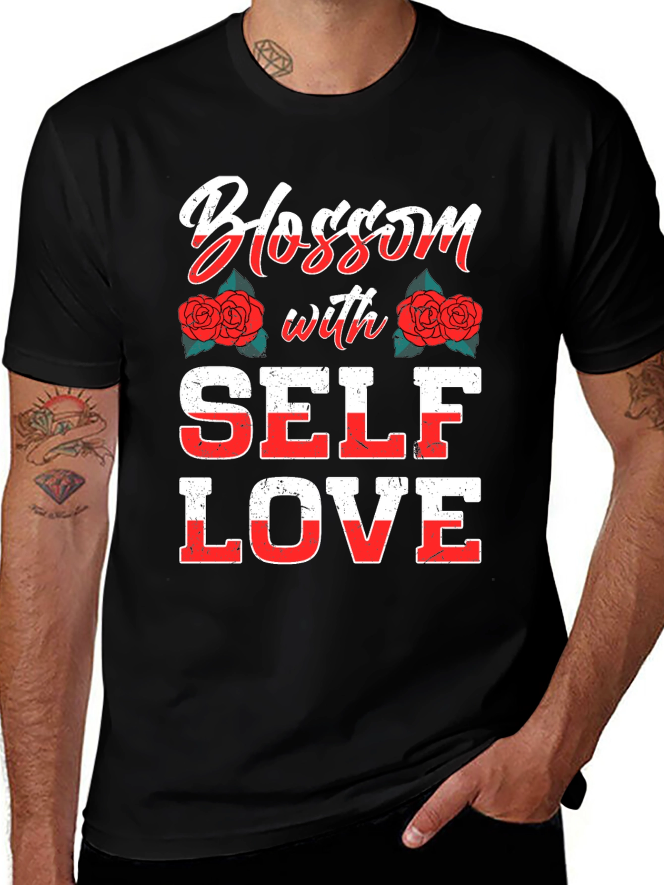Variant 28 of Blossom With Self Love Graphic T-Shirt