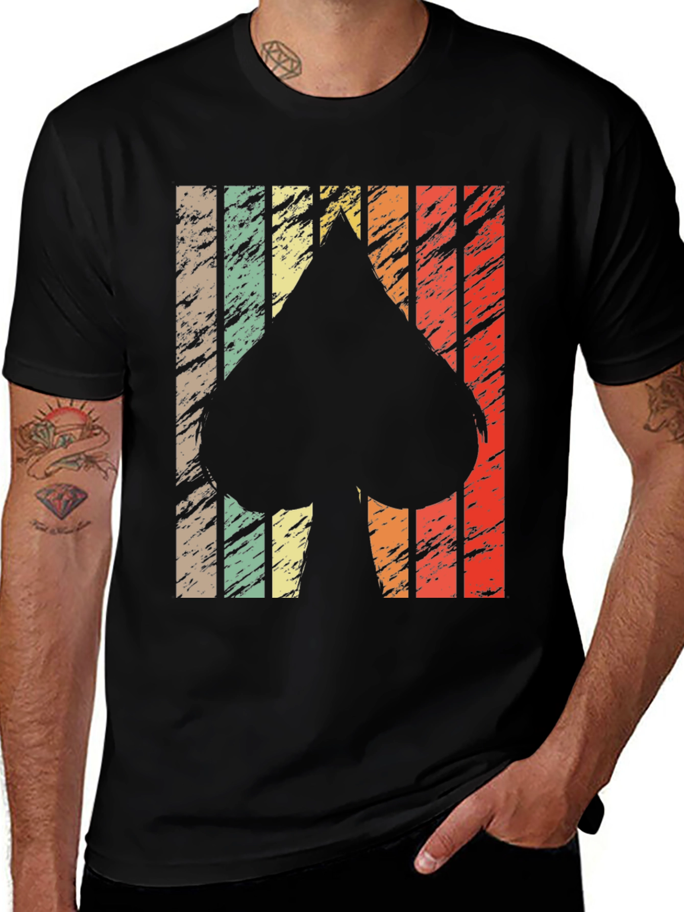 Variant 8 of Retro Spade Card Graphic Tee