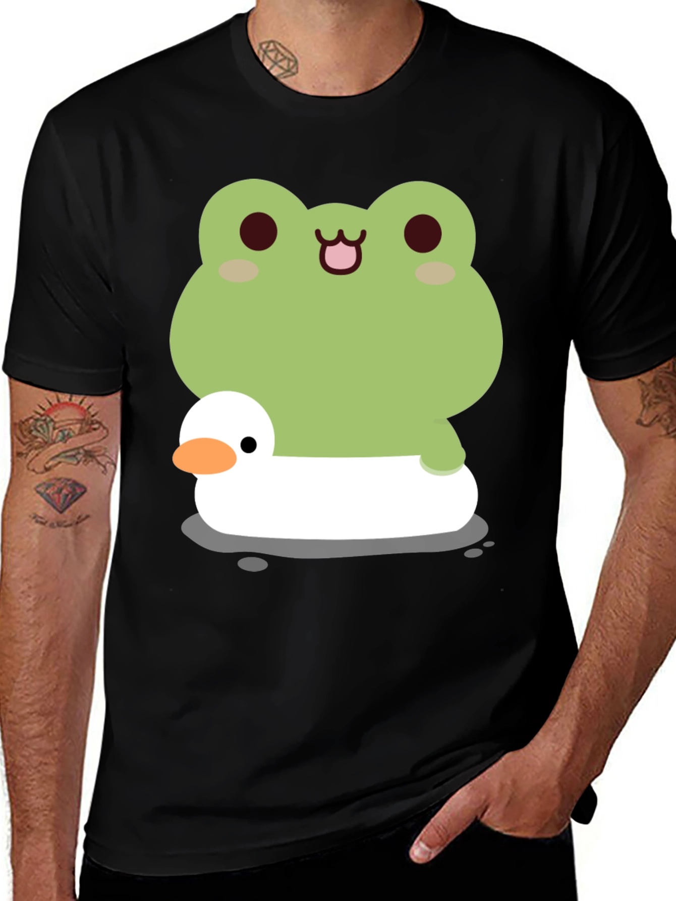 Variant 3 of Frog and Duck T-Shirt - Cute Cartoon Graphic Tee