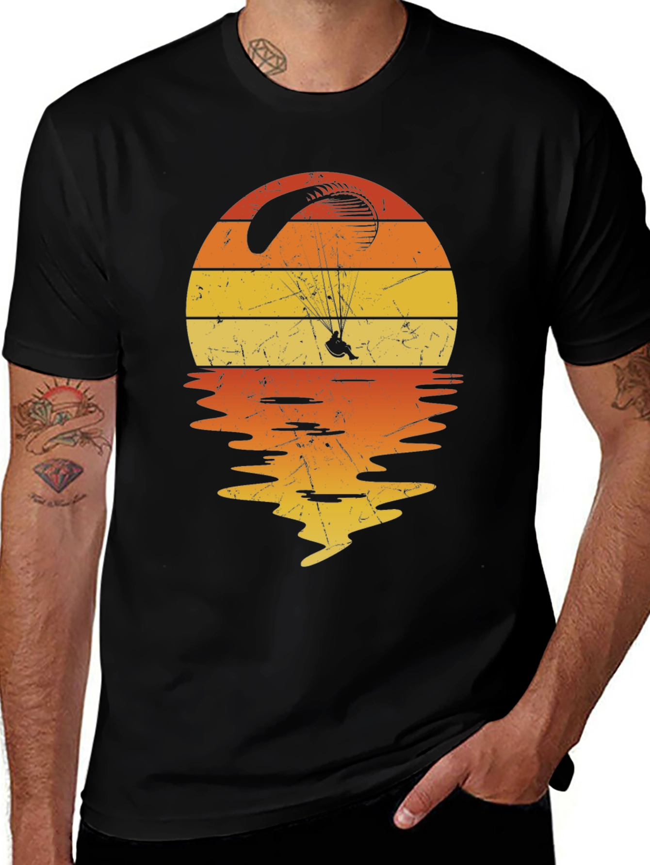 Variant 13 of Sunset Paragliding T-Shirt - Adventure Ready!