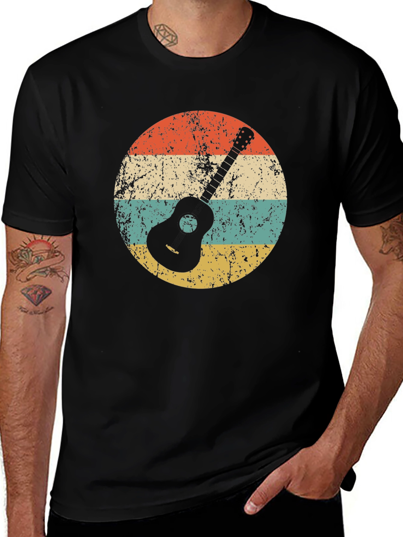 Variant 24 of Retro Guitar Graphic Tee - Vintage Style T-Shirt