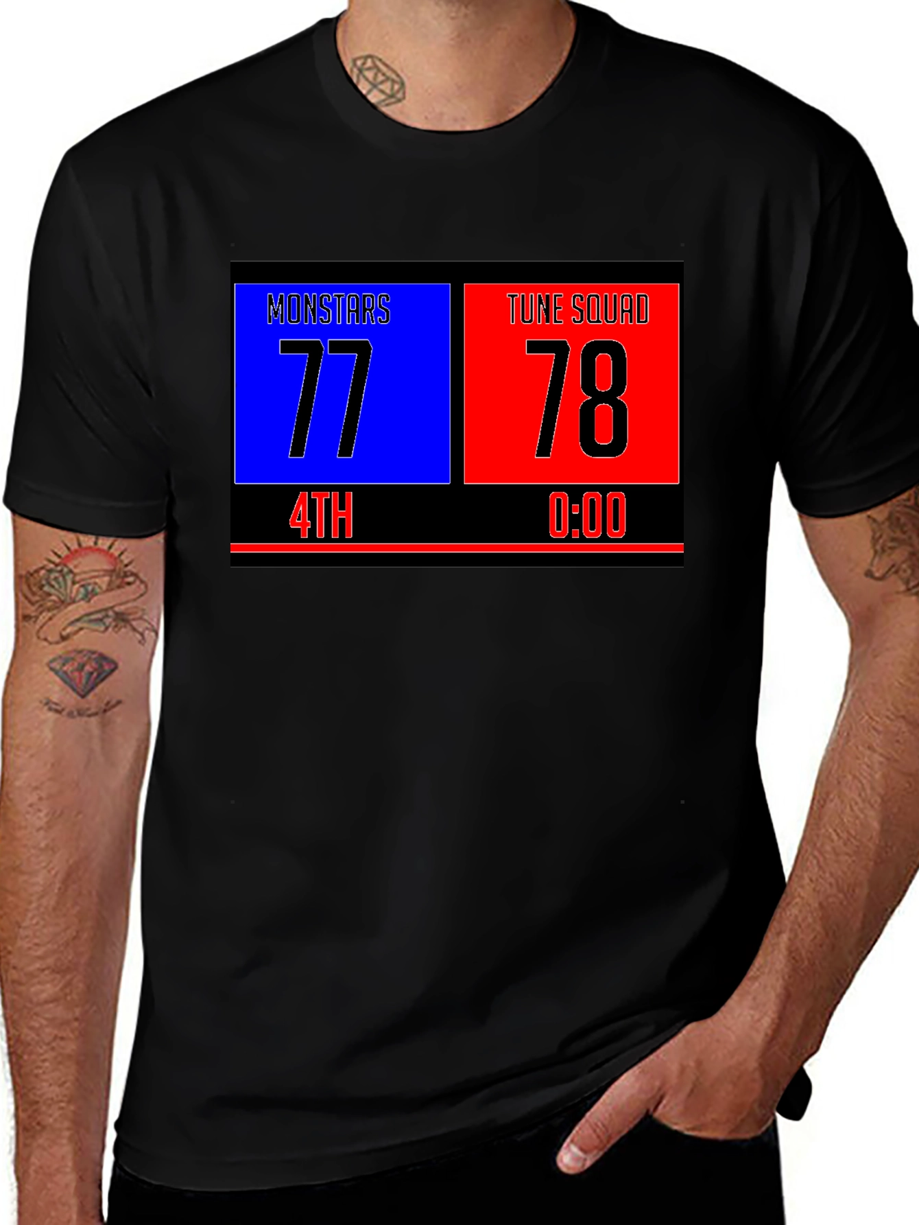 Variant 24 of Monstars vs Tune Squad Basketball Score T-Shirt