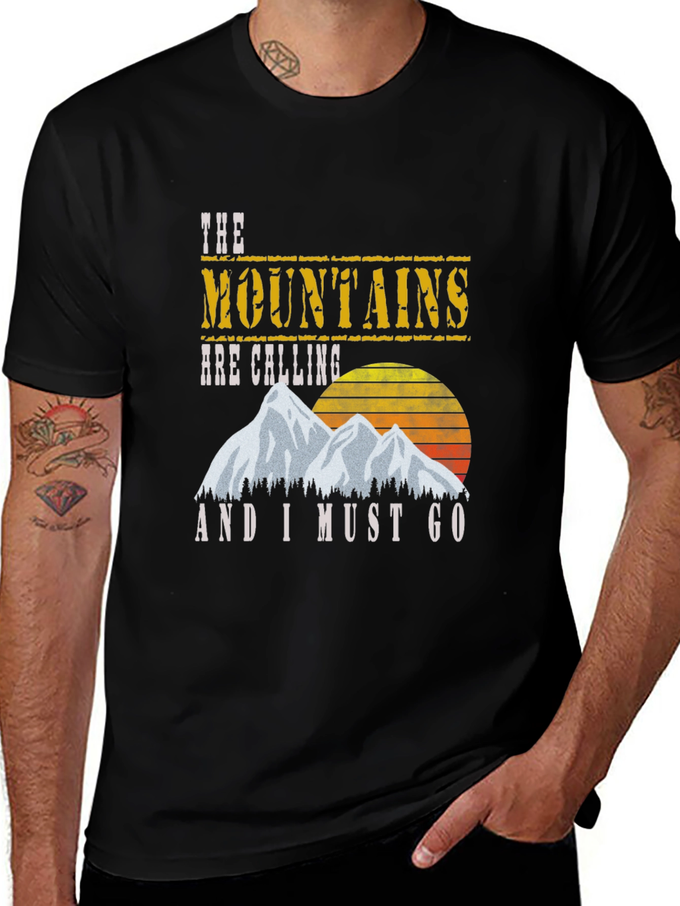 Variant 4 of Mountains Are Calling T-Shirt