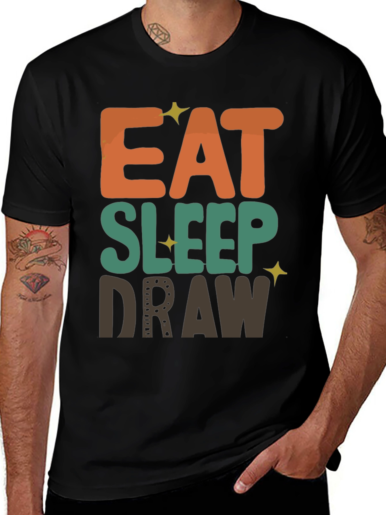 Variant 21 of Eat Sleep Draw Graphic T-Shirt