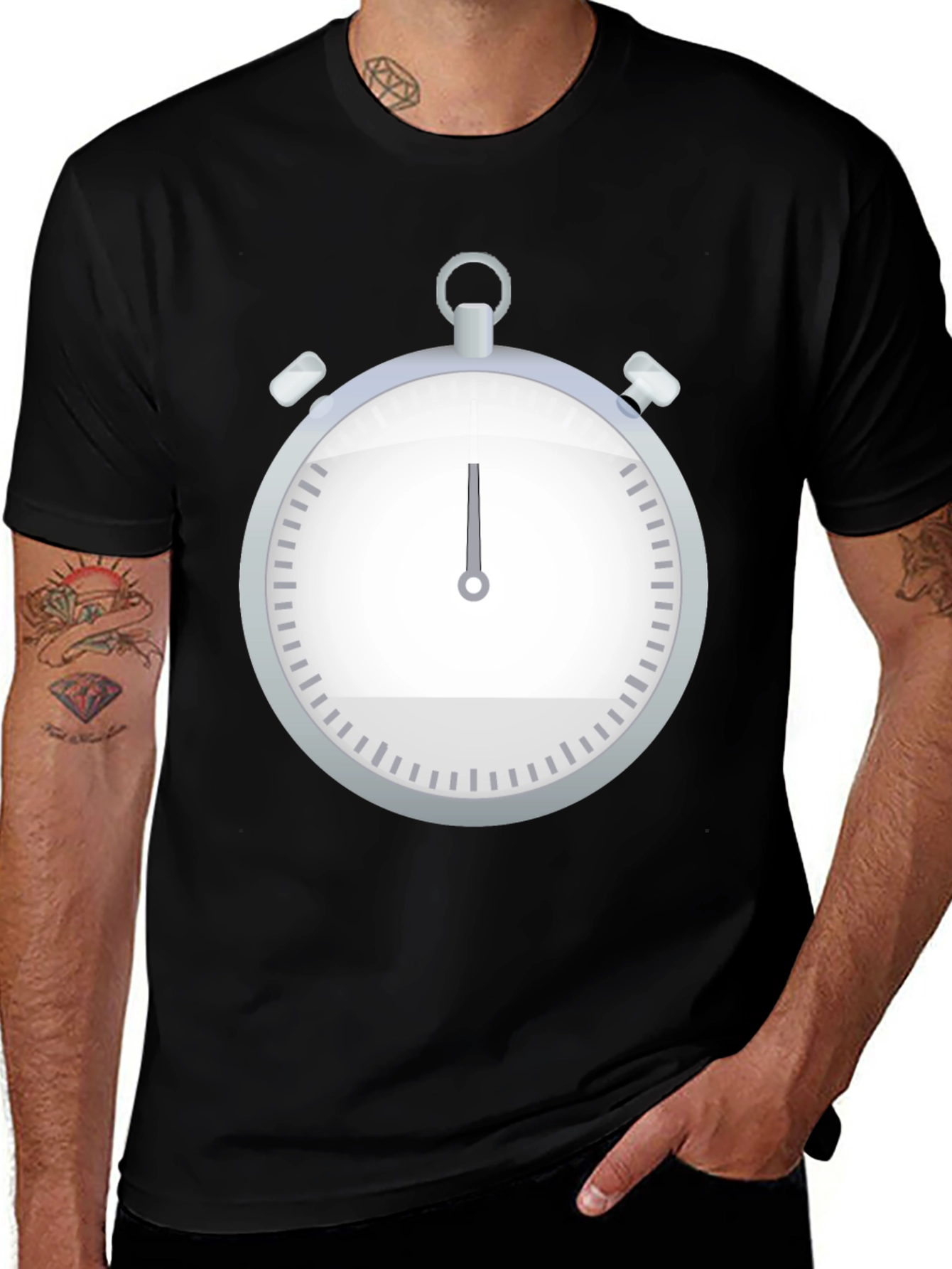 Variant 27 of Stopwatch Graphic Tee - Classic Timekeeper Design