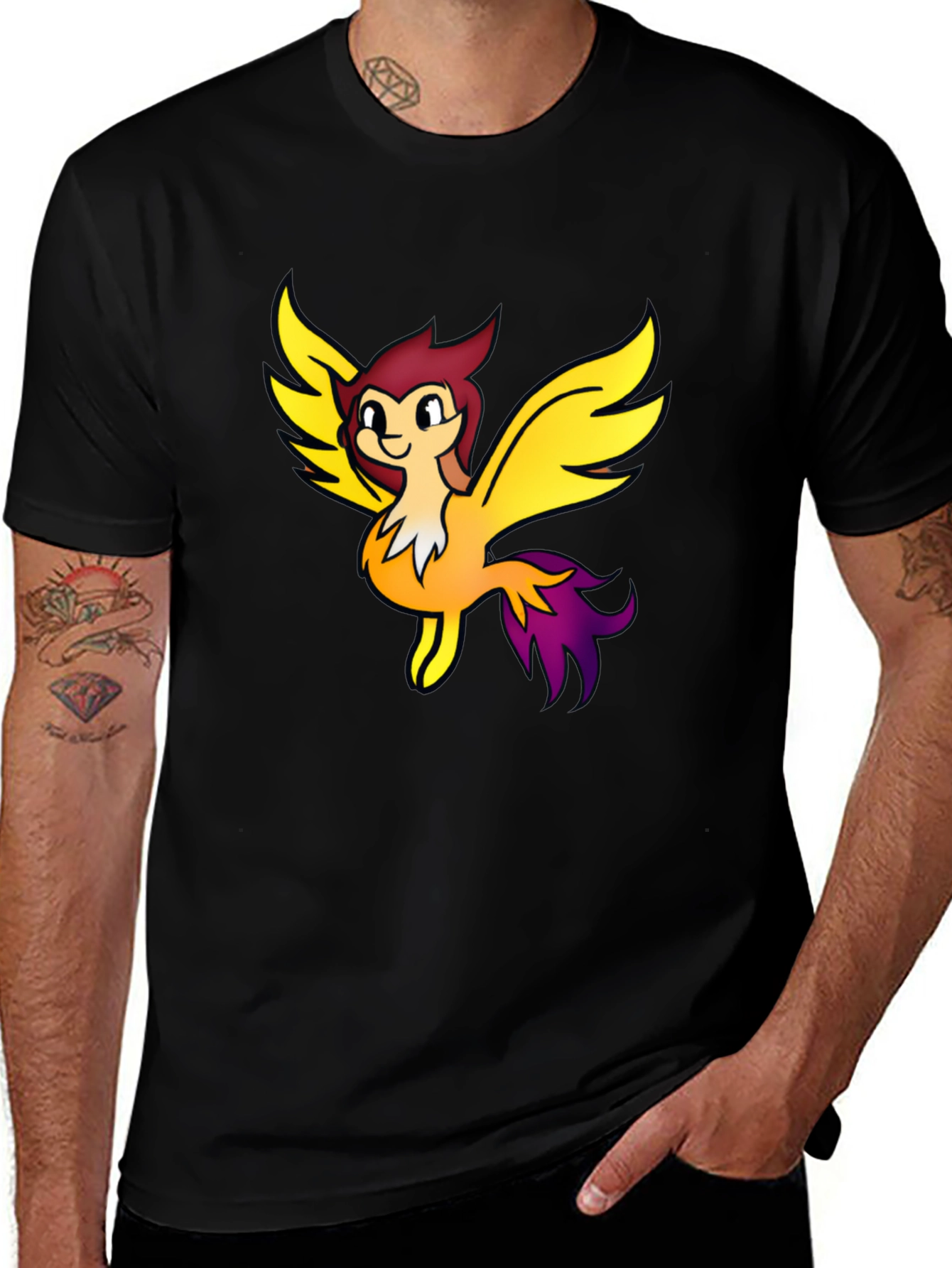 Variant 20 of Cartoon Phoenix Graphic T-Shirt