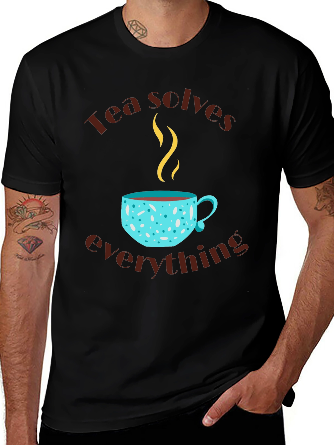 Variant 7 of Tea Solves Everything Graphic T-Shirt
