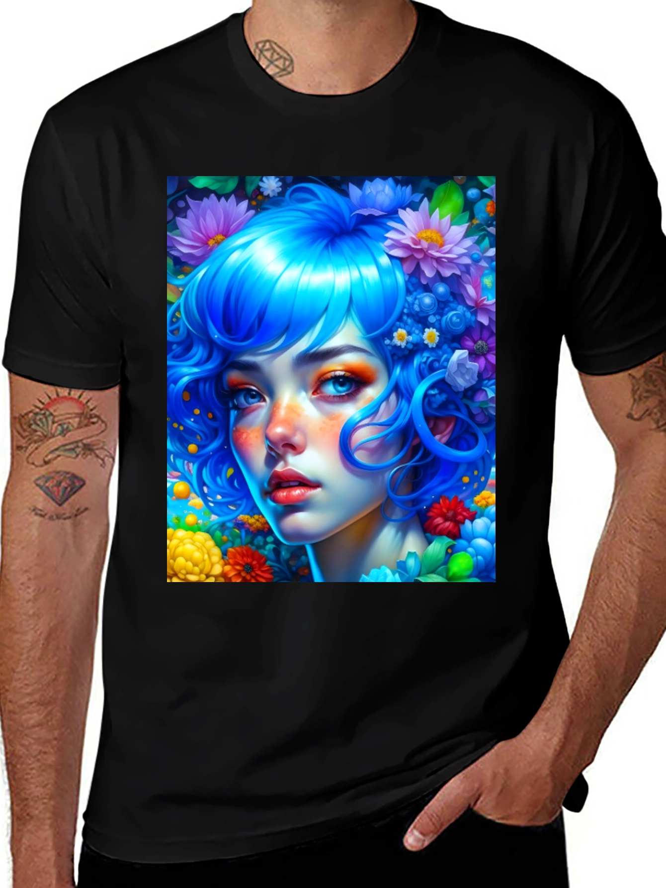 Variant 28 of Floral Dream T-Shirt - Unique Artistic Design