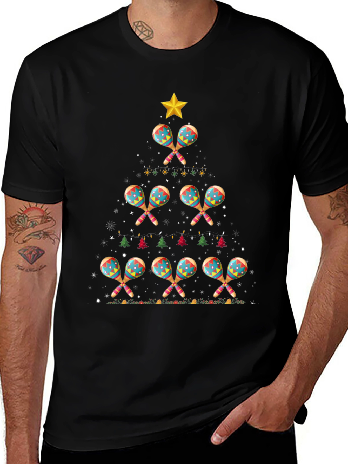 Festive Maraca Christmas Tree T-Shirt