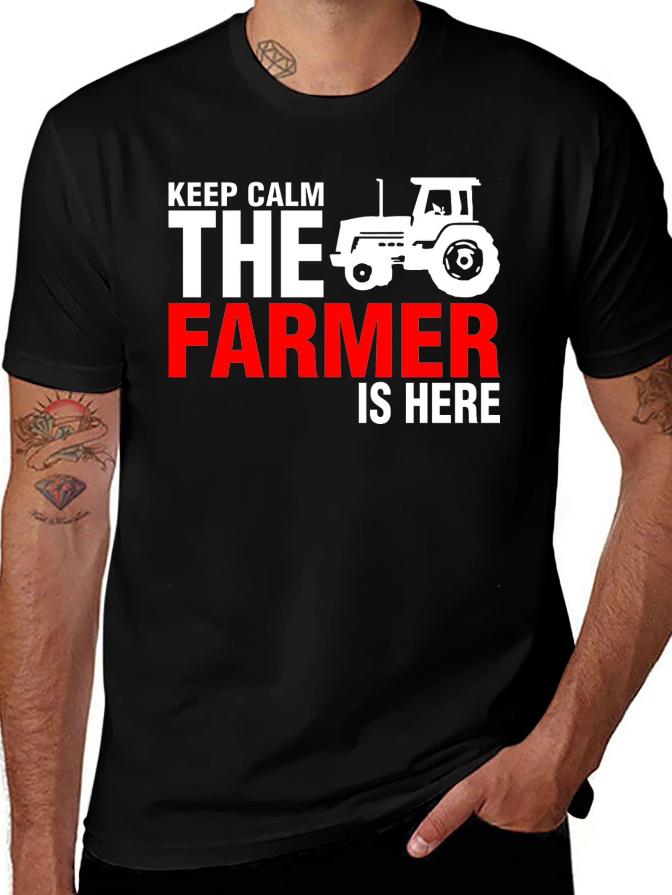 Variant 9 of Keep Calm, The Farmer is Here Graphic T-Shirt