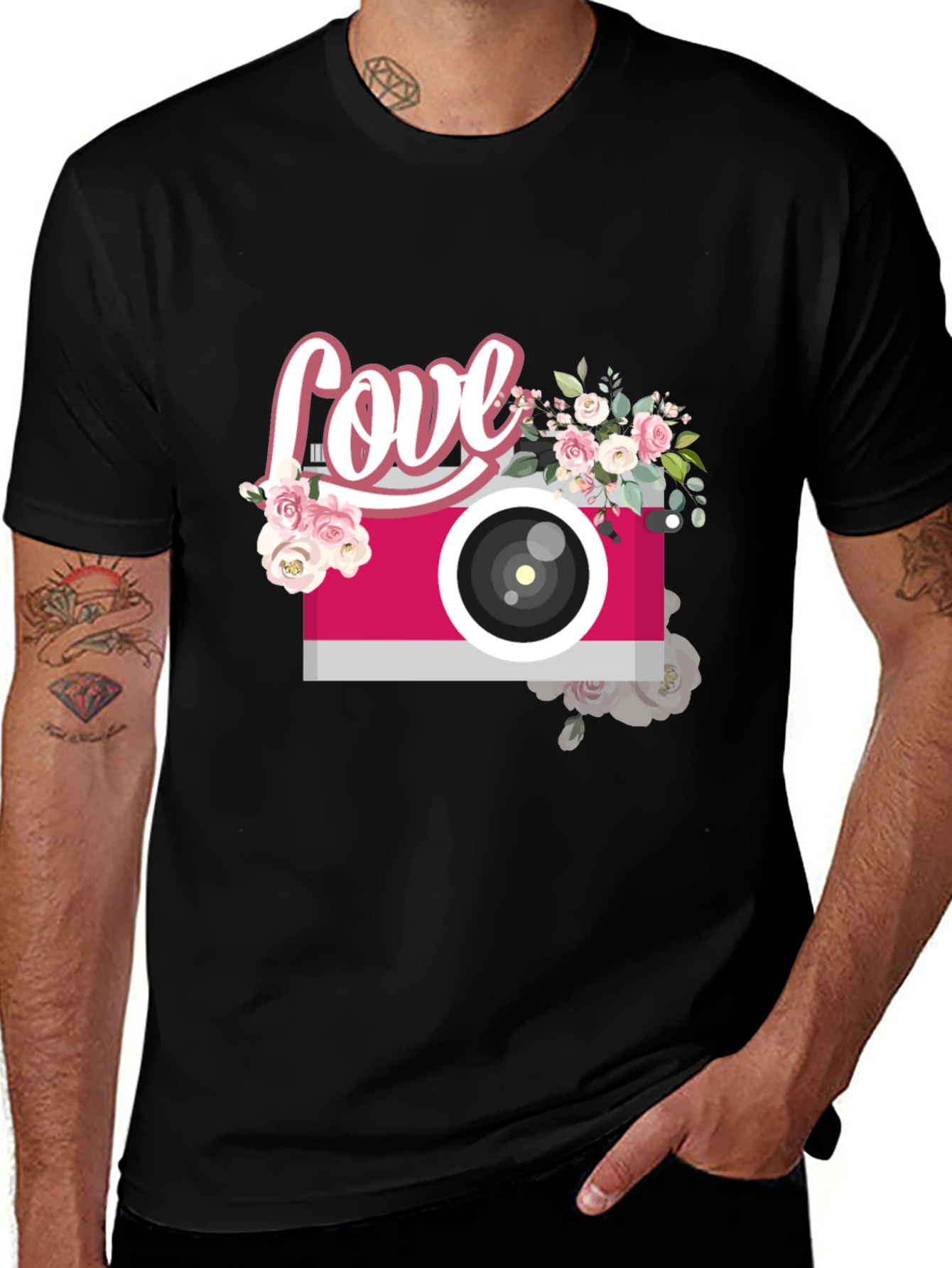 Variant 6 of Love Camera Floral T-Shirt
