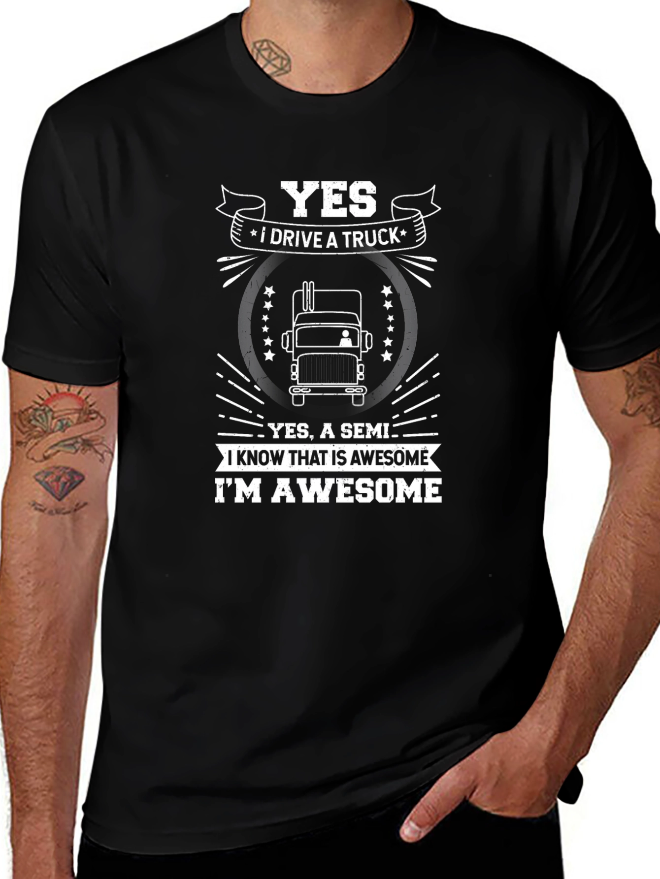 Variant 13 of Truck Driver Awesome Graphic T-Shirt