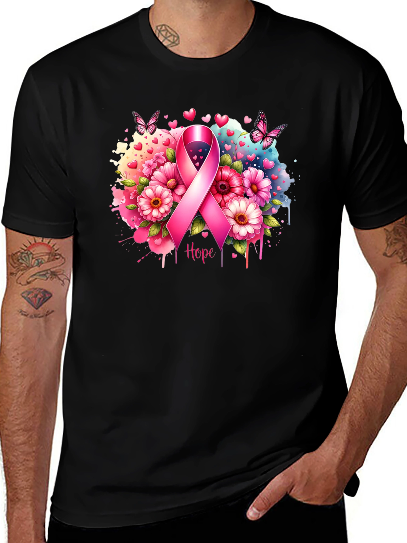Variant 14 of Hope Breast Cancer Awareness T-Shirt