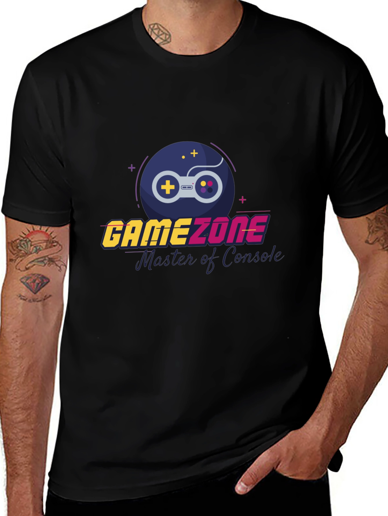 Black Game Zone T-Shirt - Gamer Style main image