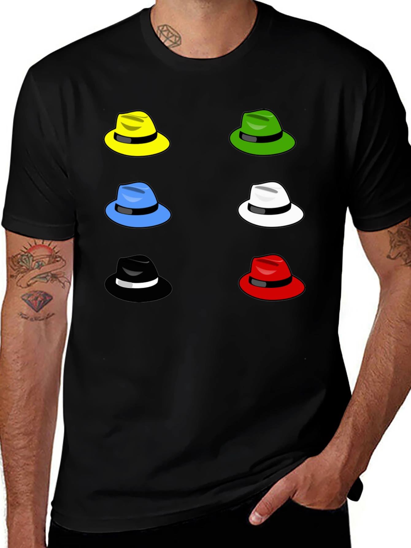 Variant 8 of Funky Fedora T-Shirt: Colorful Hat Design