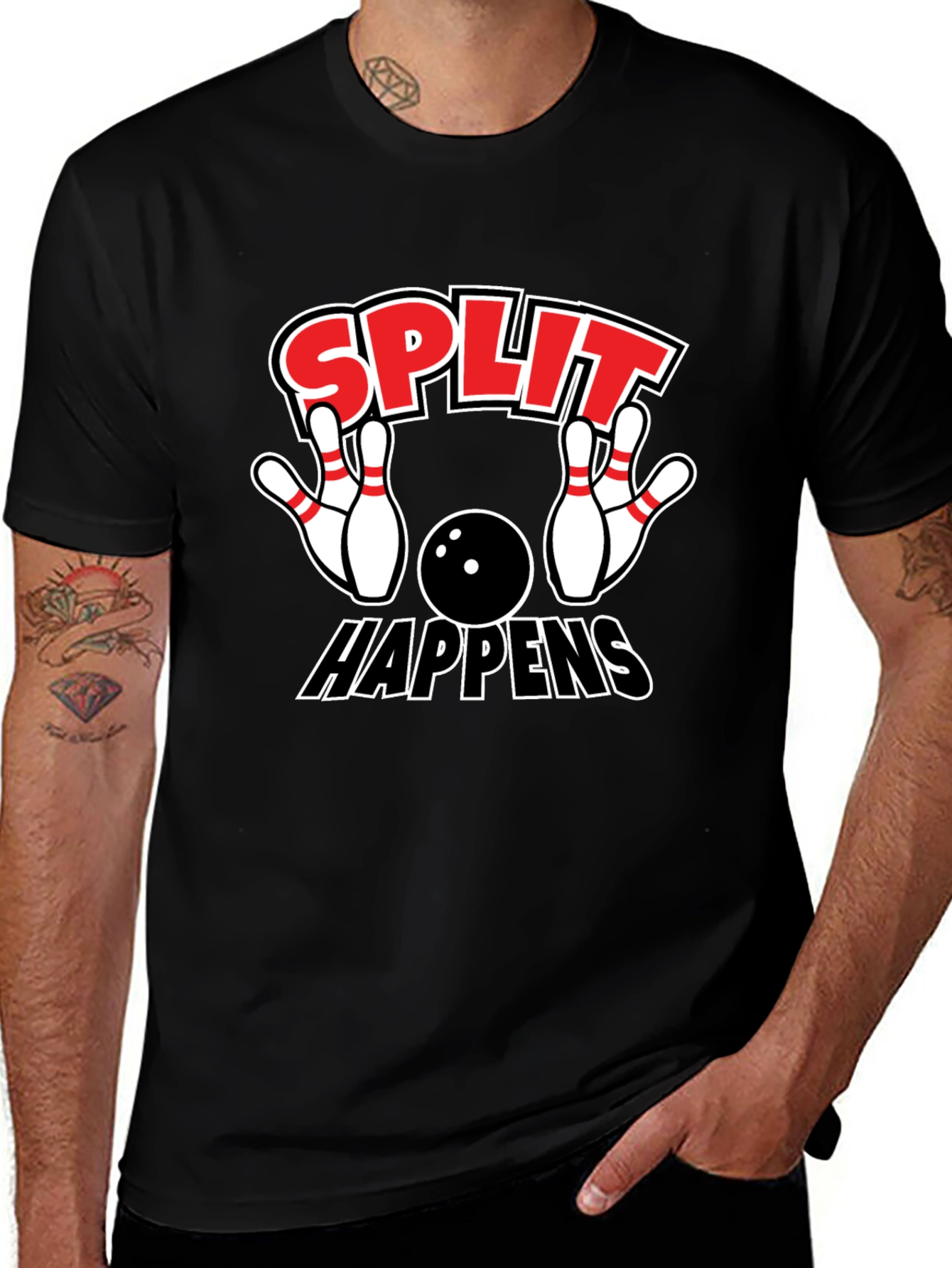 Variant 20 of Split Happens Bowling T-Shirt - Funny Bowling Shirt