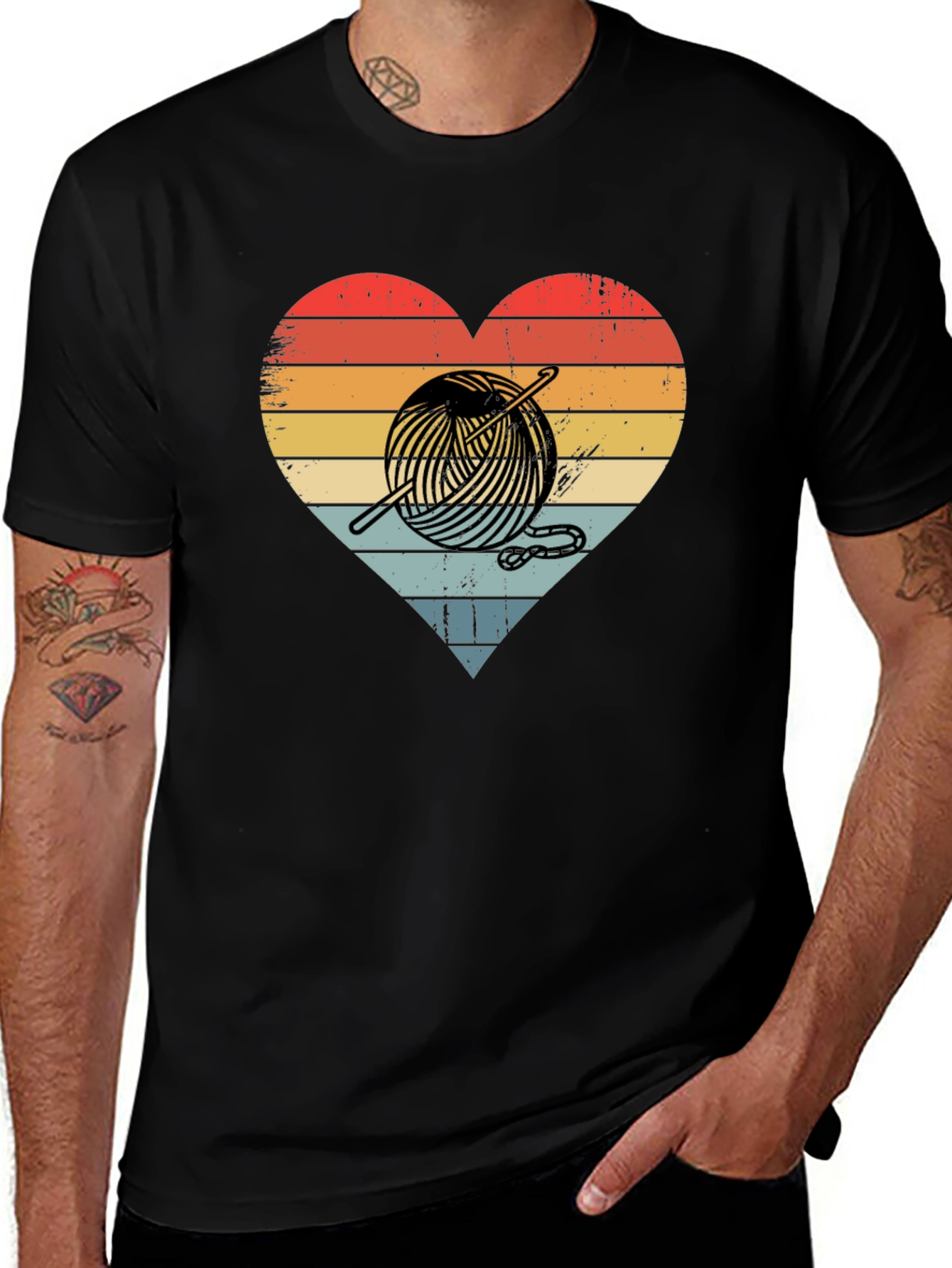 Variant 25 of Knitting Heart Graphic T-Shirt