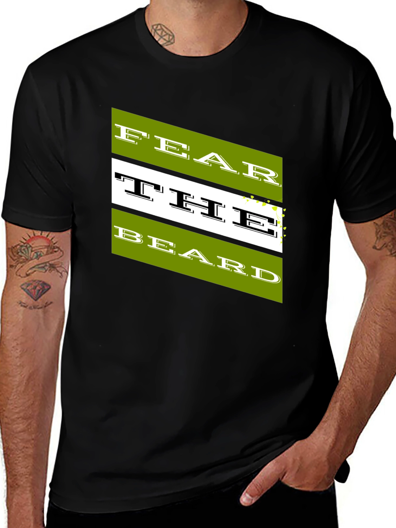 Variant 14 of Fear the Beard Graphic Tee - Stylish Black Cotton T-Shirt