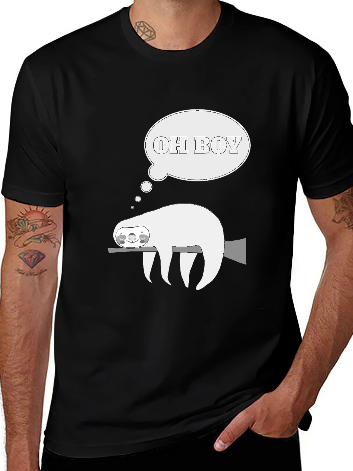 Variant 8 of Sloth "Oh Boy" Graphic Tee - Comfy Casual T-Shirt
