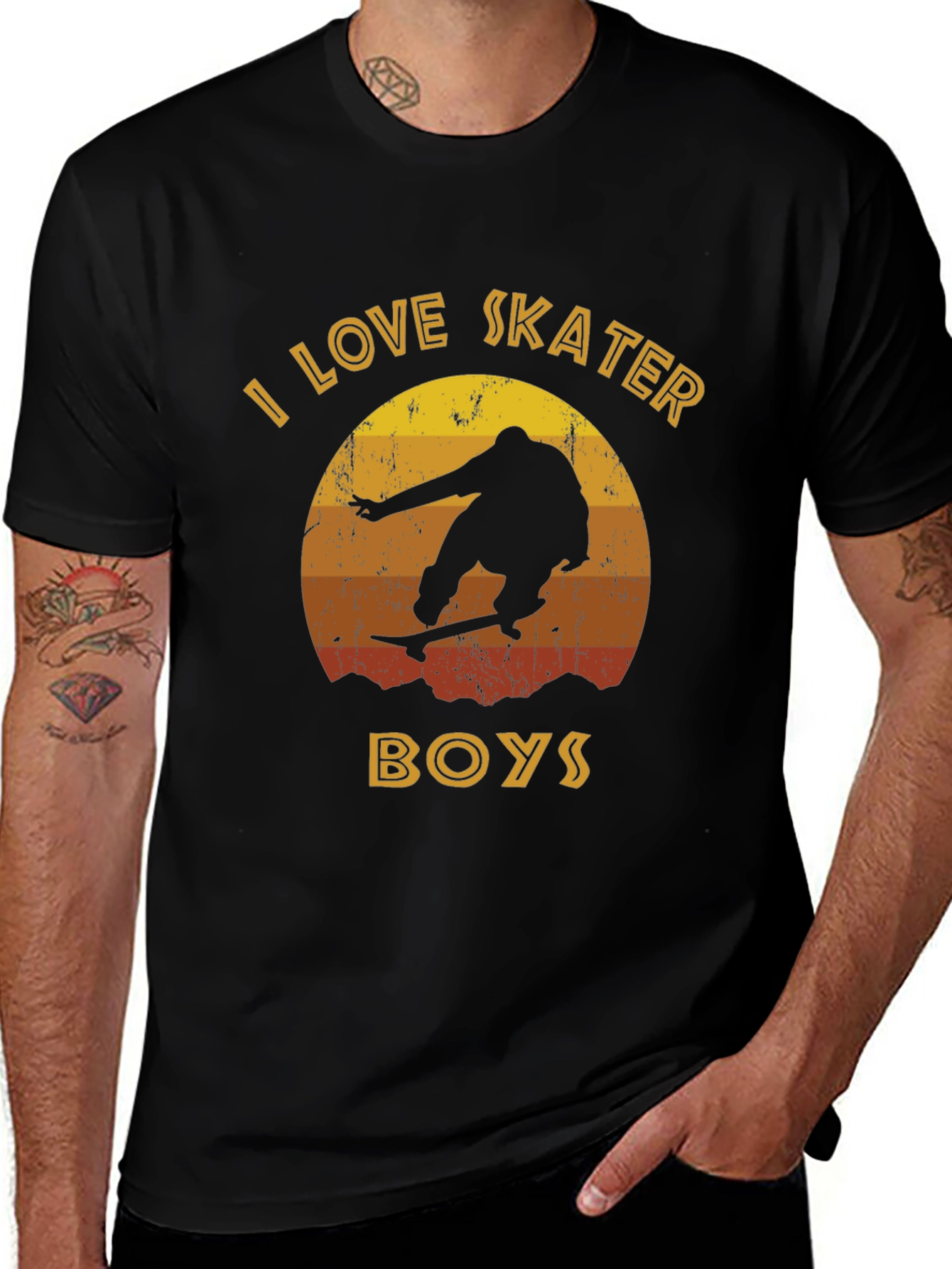 Variant 29 of I Love Skater Boys Retro Graphic Tee