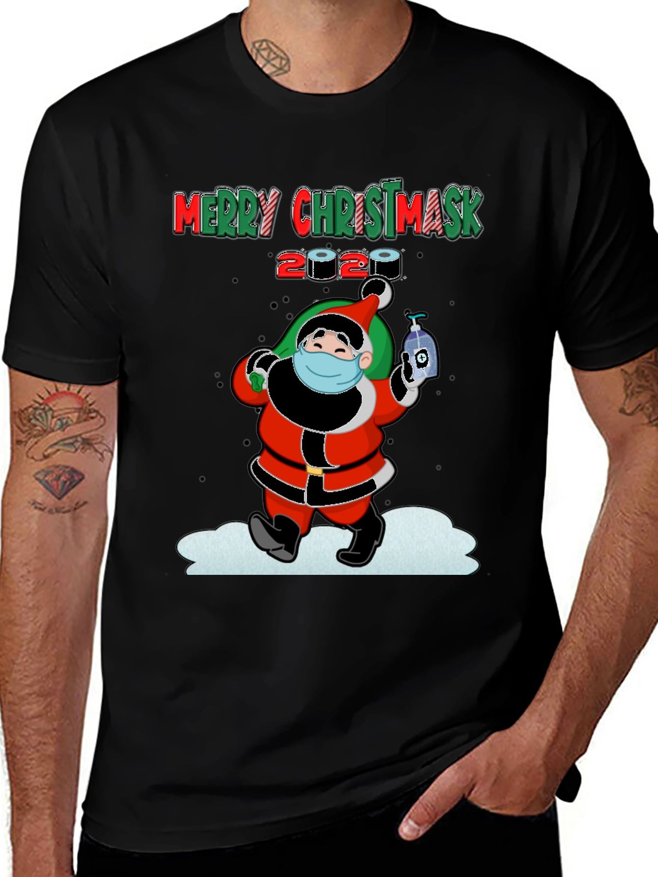 Merry Christmask 2020 Santa T-Shirt