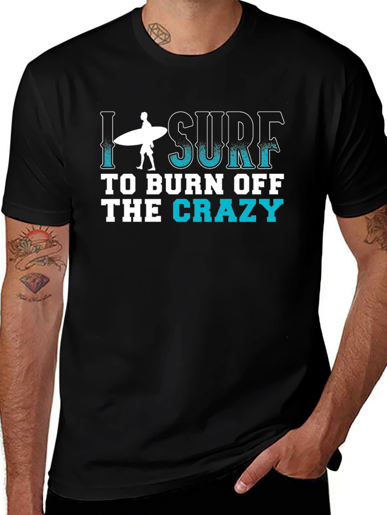 Variant 14 of I Surf to Burn Off the Crazy T-Shirt