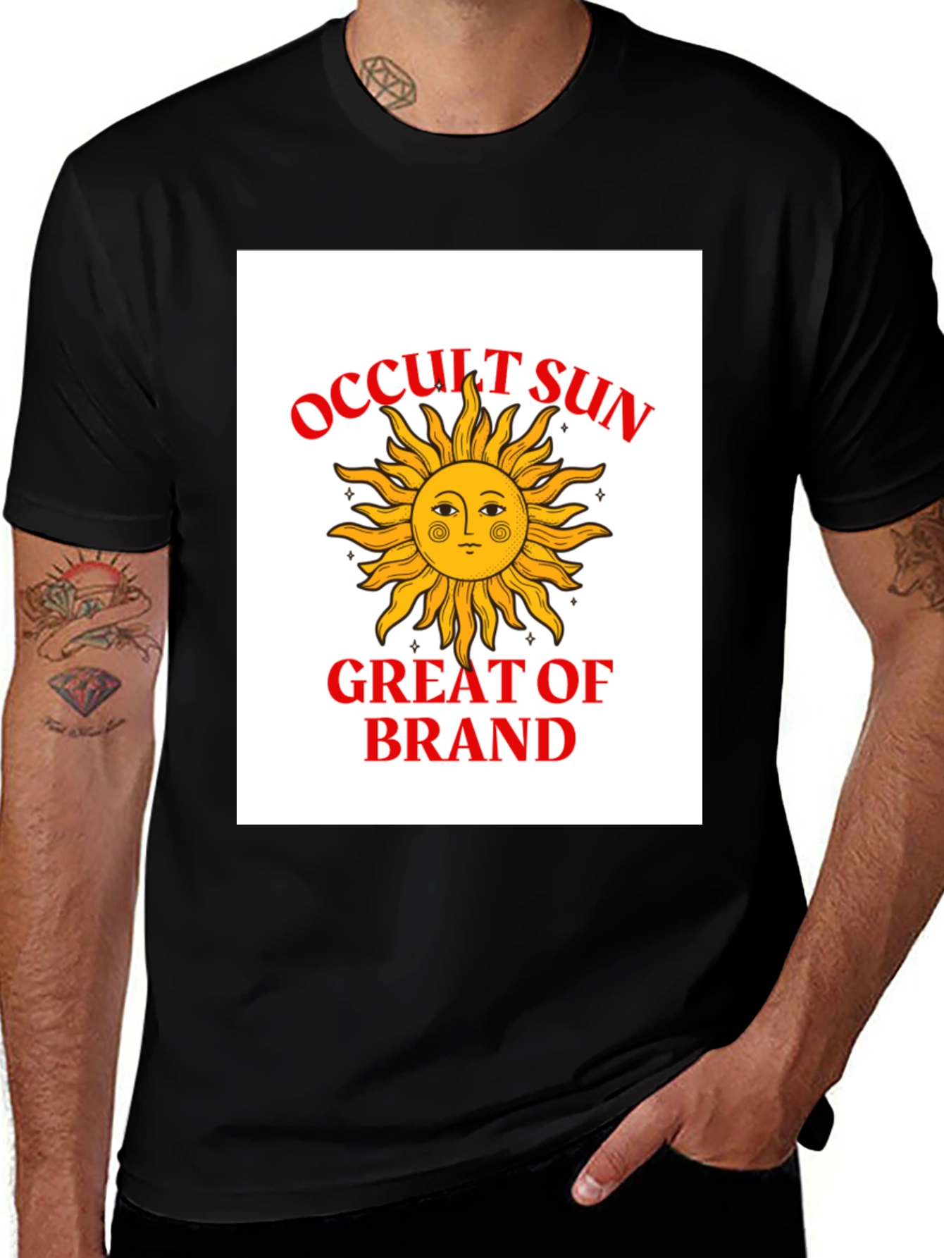 Variant 19 of Occult Sun Graphic Tee - Great of Brand