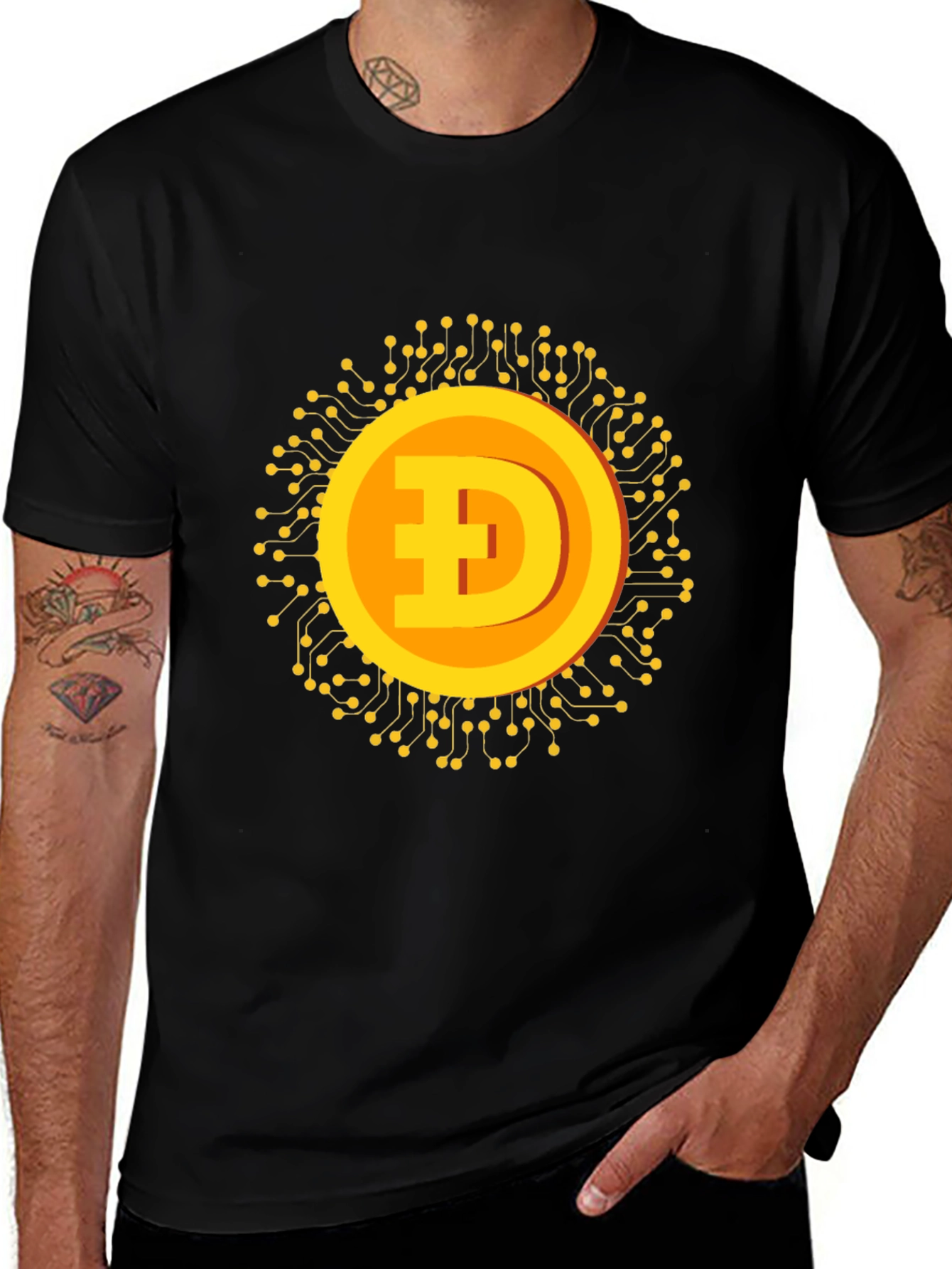 Variant 29 of Dogecoin Crypto Graphic T-Shirt - Black