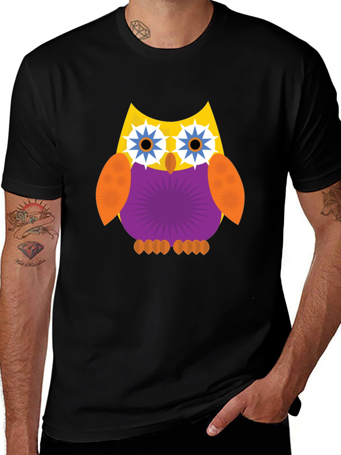 Owl Graphic Print T-Shirt