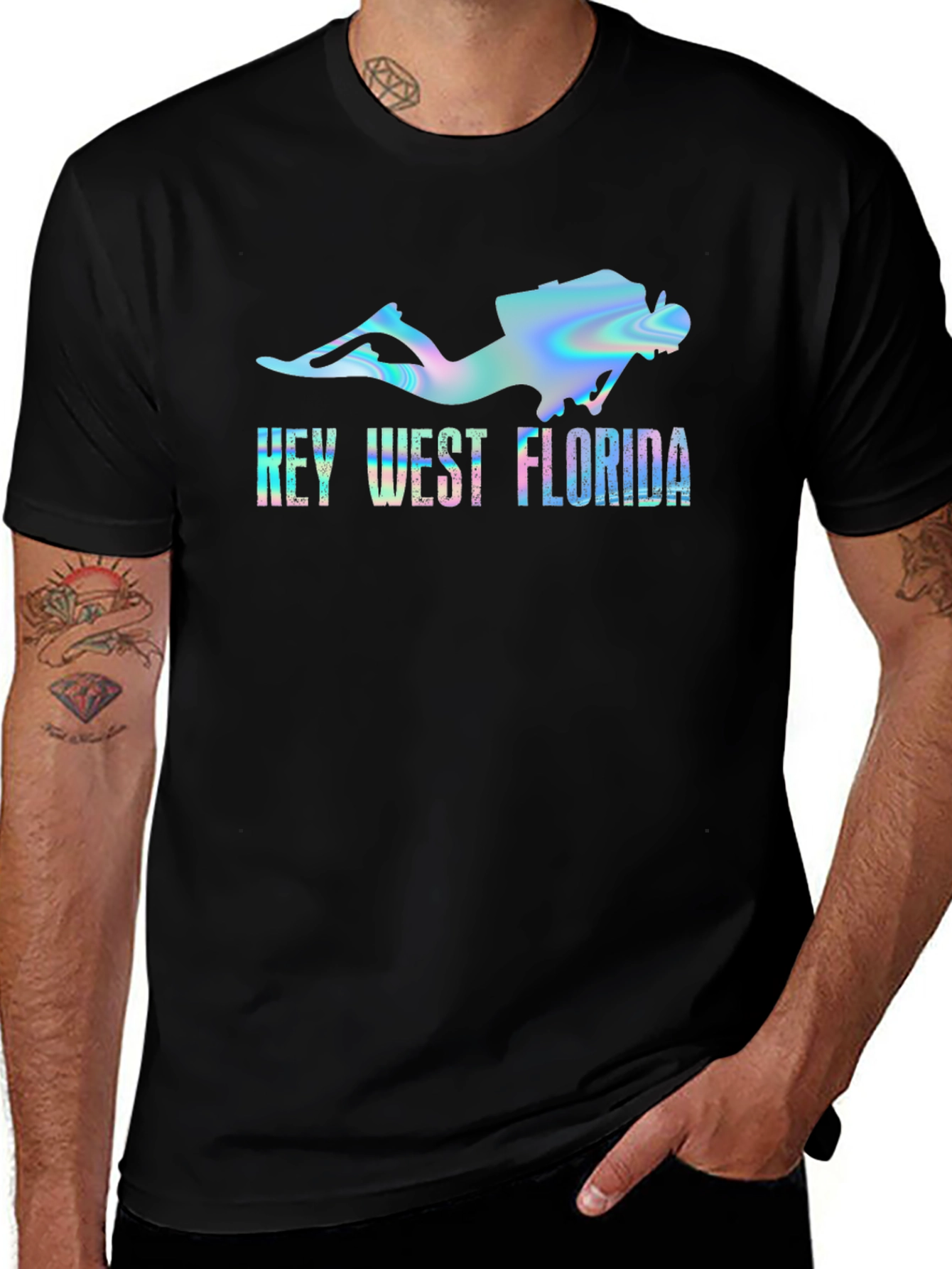 Key West Florida Diver Graphic Tee