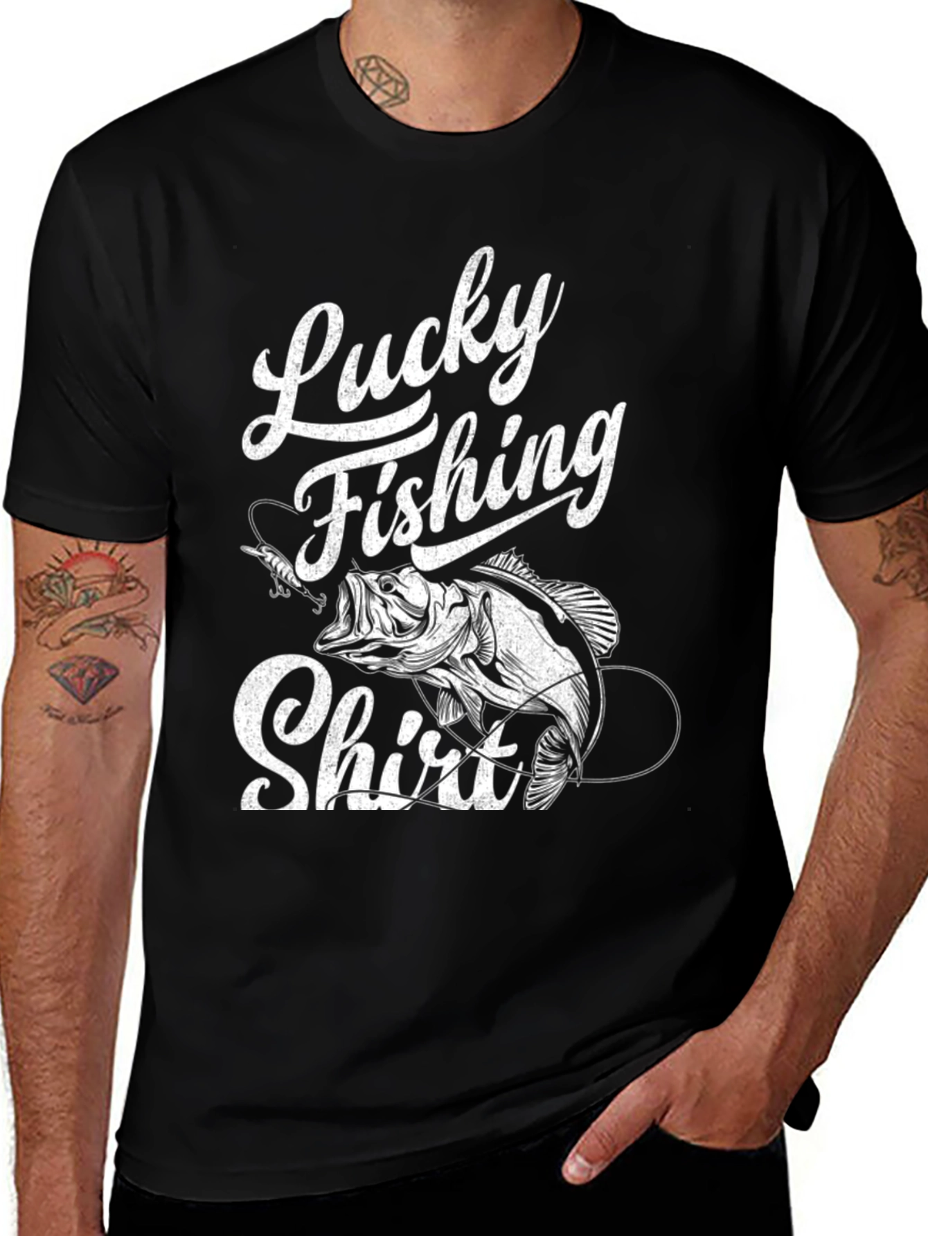 Variant 28 of Lucky Fishing Shirt - Bass Graphic Tee