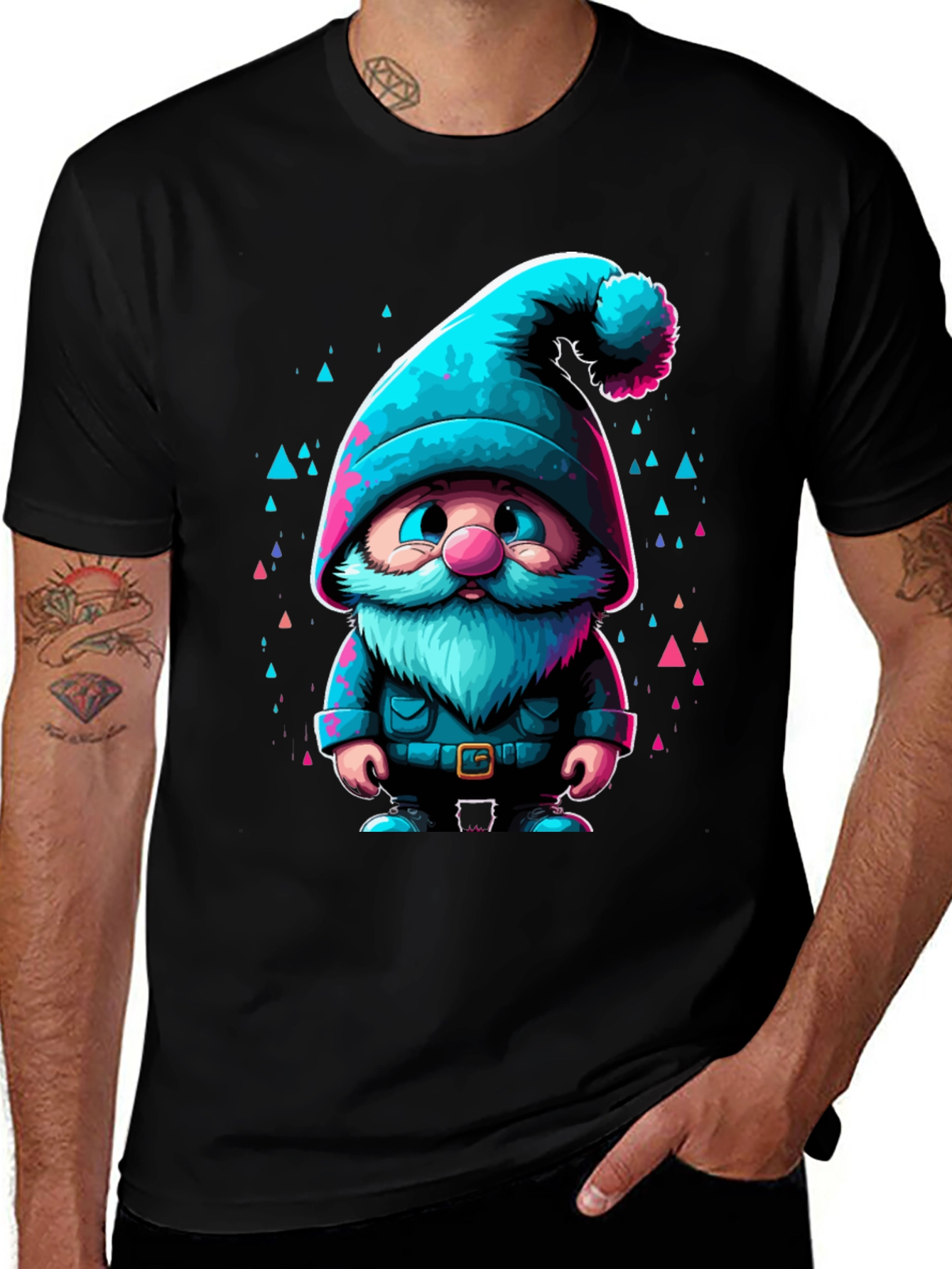 Variant 23 of Gnome Graphic Tee - Colorful Fun Design
