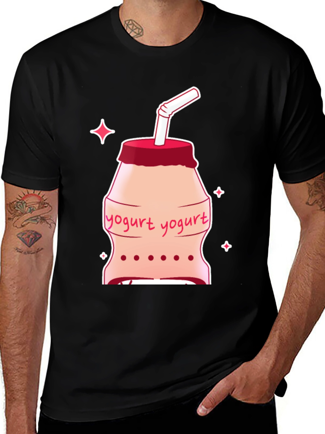 Variant 9 of Yogurt Drink Graphic T-Shirt, Black