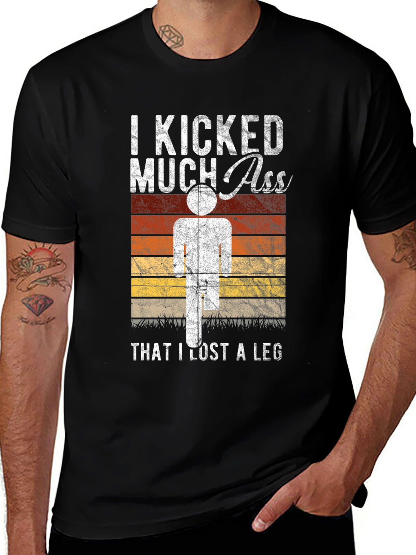 Variant 6 of I Kicked Much Ass Lost A Leg T-Shirt