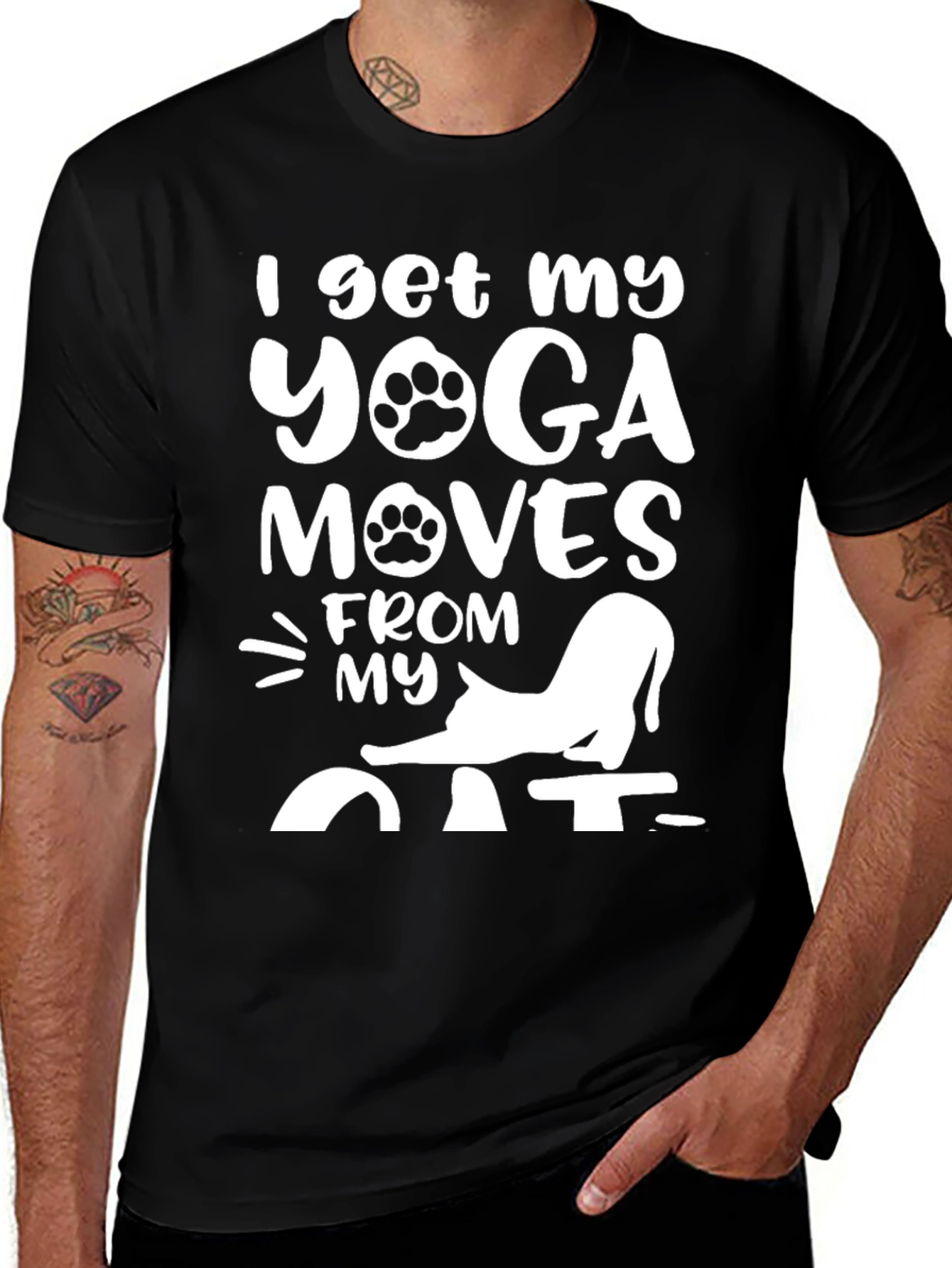 Variant 8 of Yoga Cat Lover T-Shirt Funny Graphic Tee