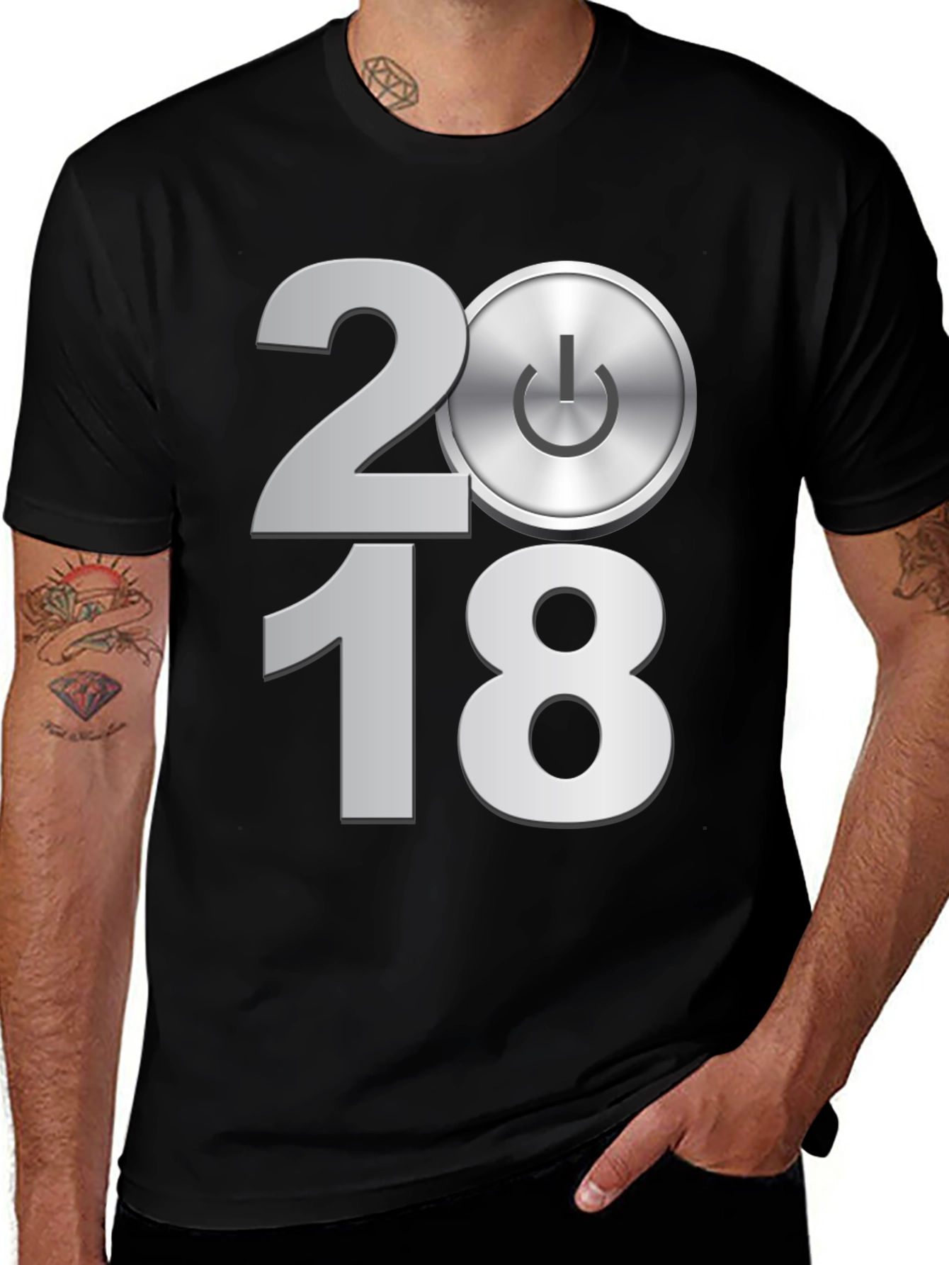 Variant 20 of 2018 Power Button Graphic Tee
