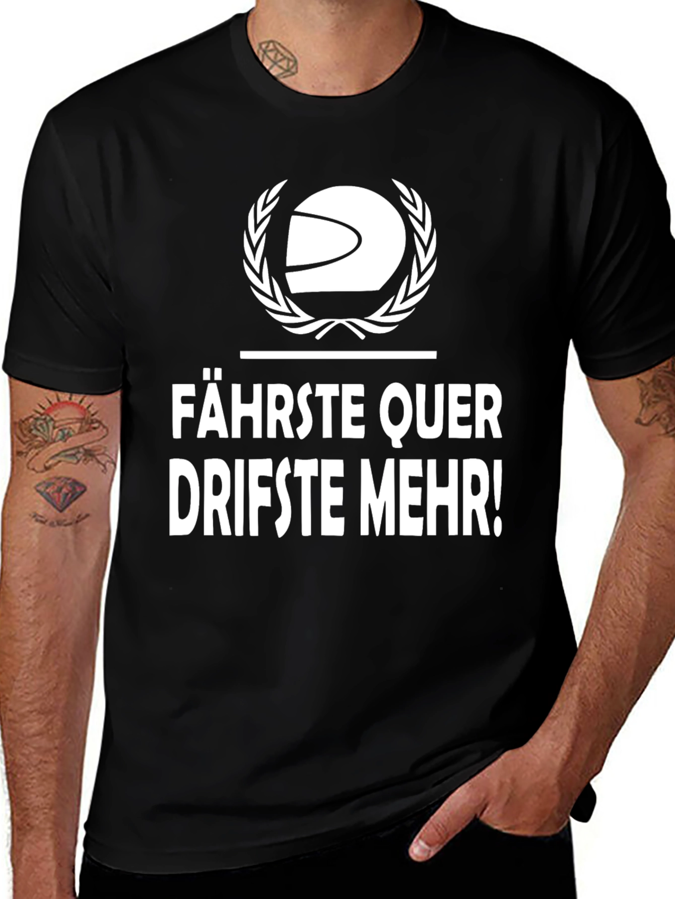 Variant 4 of Fahrste Quer Drifte Mehr Black T-Shirt