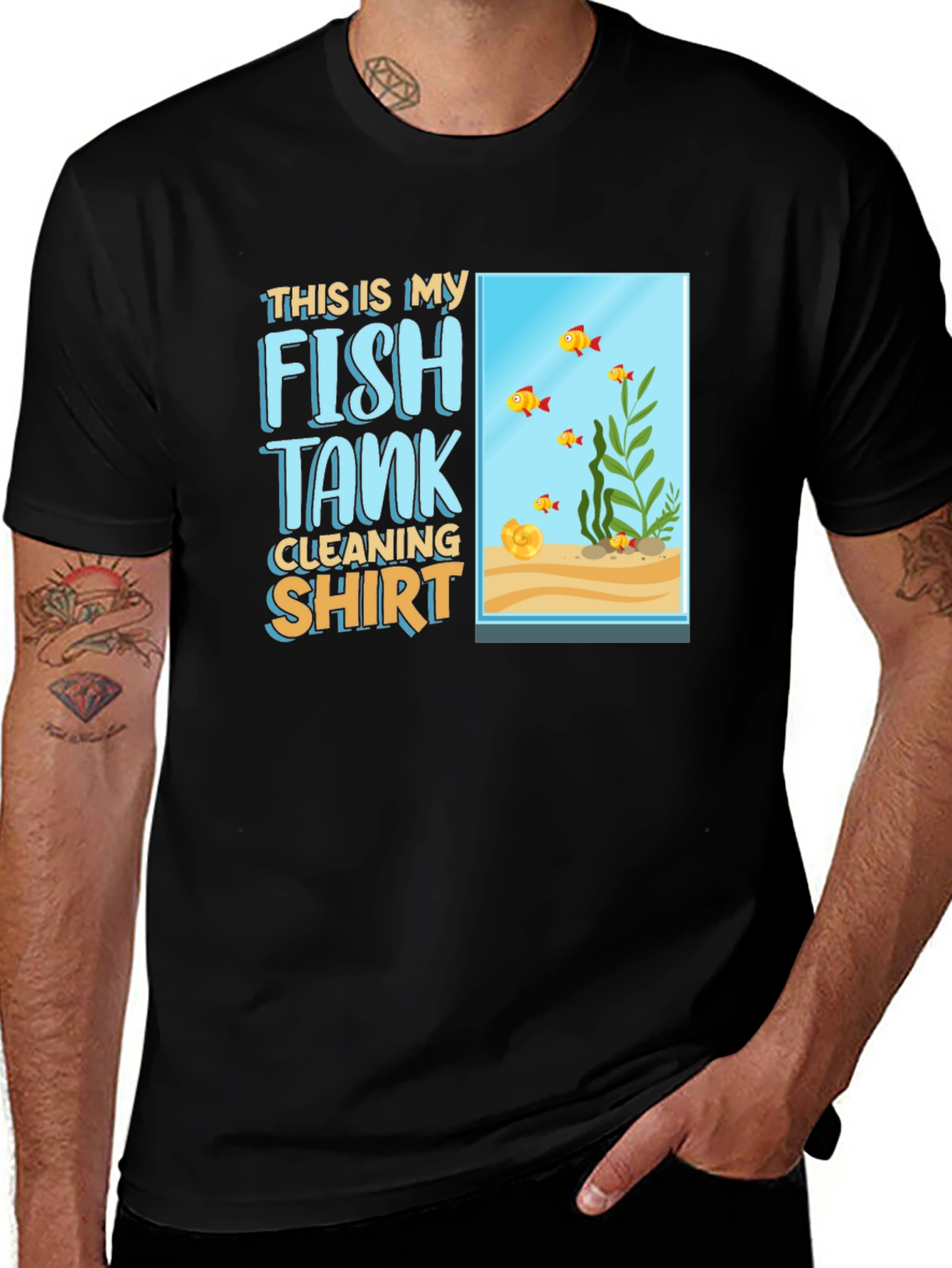 Variant 13 of Funny Fish Tank Cleaning Shirt - Novelty Aquarium Keeper Tee