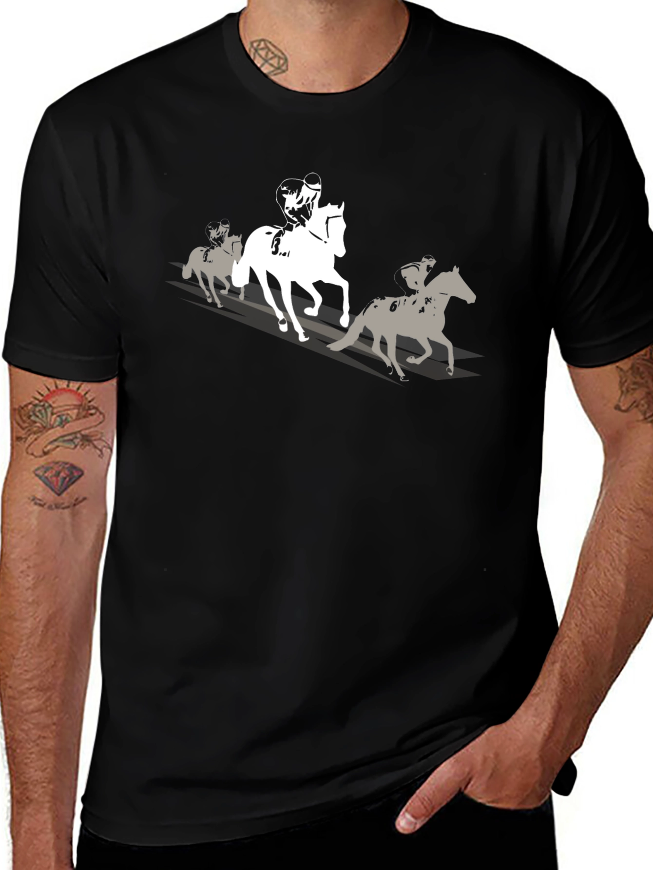 Variant 14 of Horse Racing Graphic T-Shirt