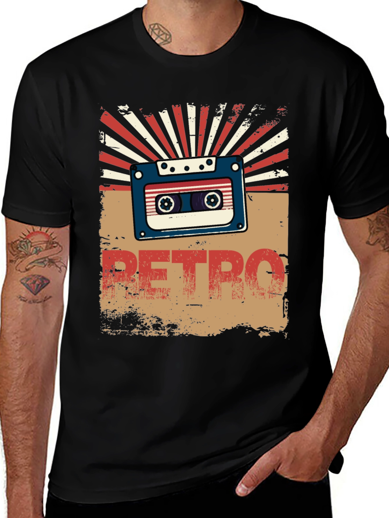 Variant 17 of Retro Cassette Tape Graphic T-Shirt