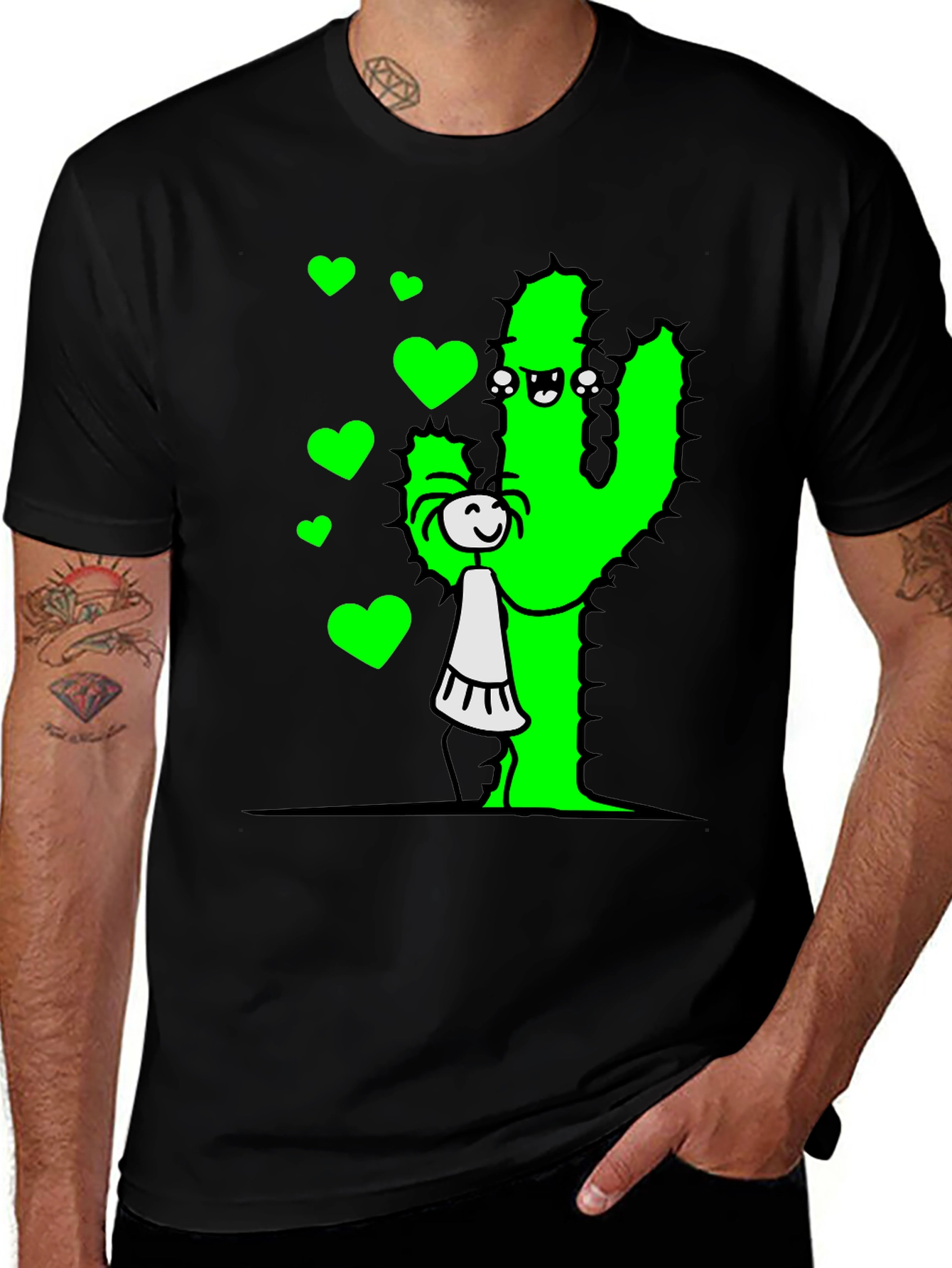 Variant 5 of Cactus Love Graphic Tee - Black