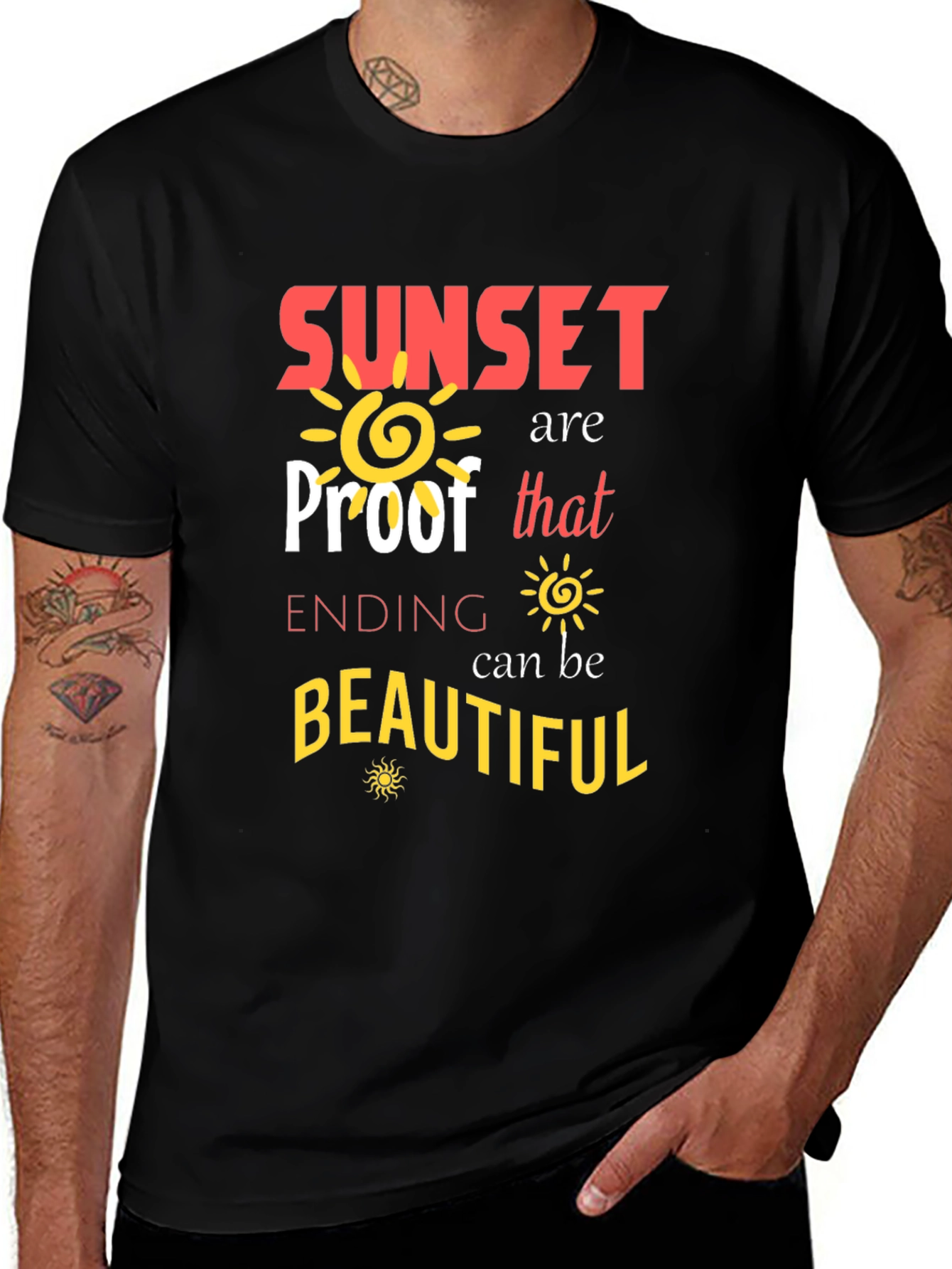 Variant 18 of Sunset Proof Beautiful Ending Graphic Tee
