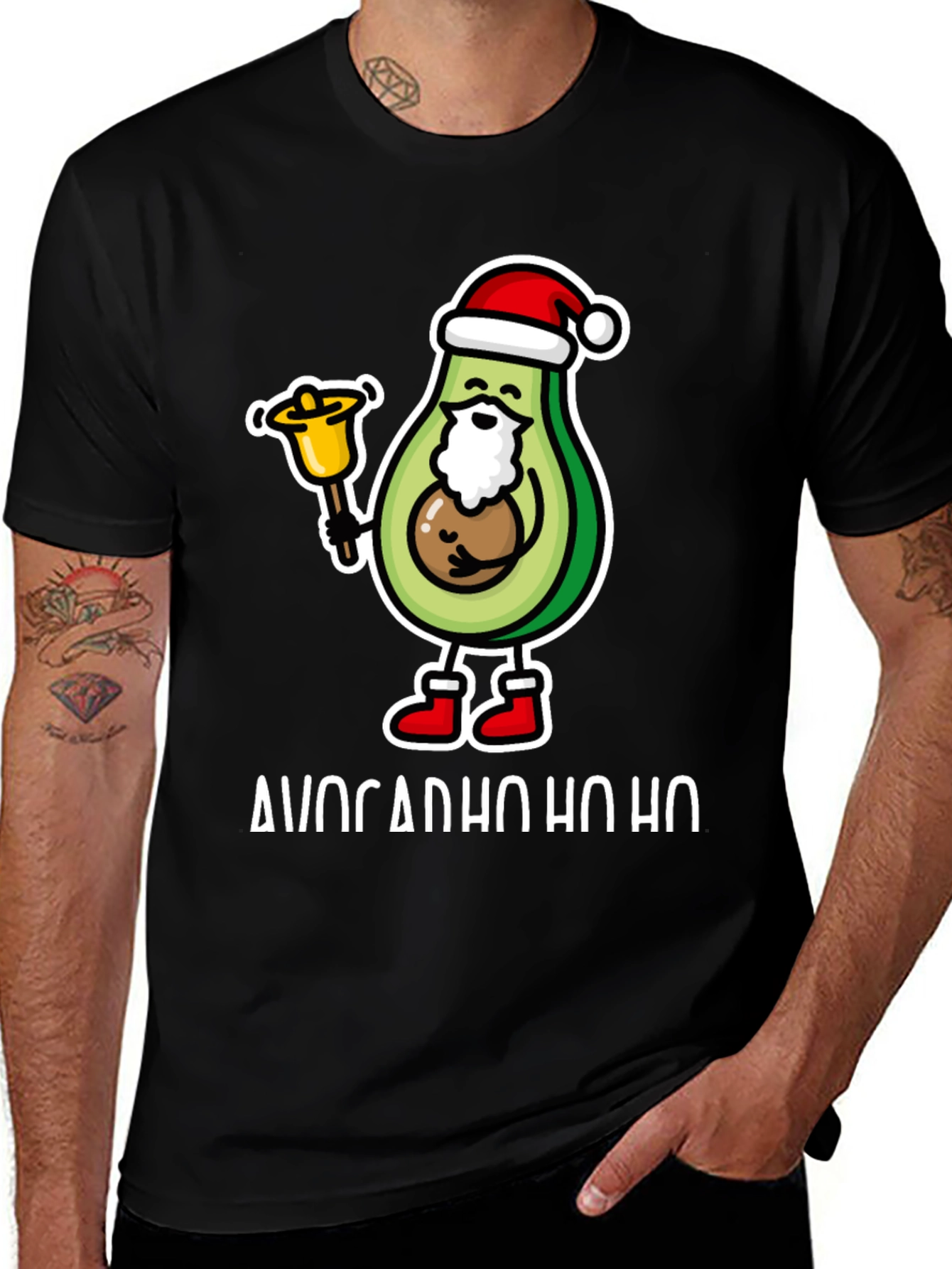 Avocado Ho Ho Ho Christmas T-Shirt