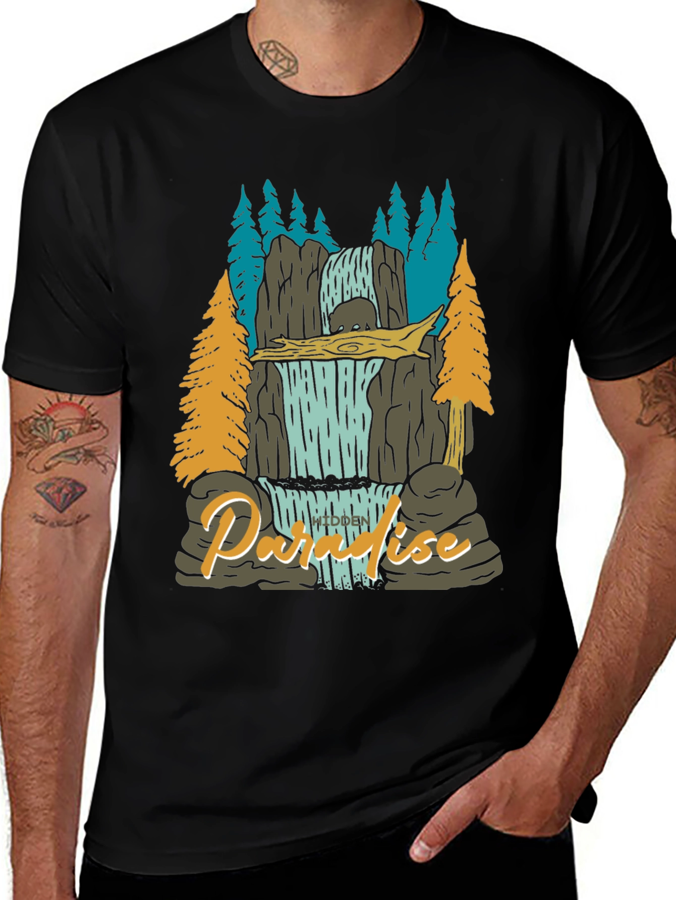 Variant 24 of Paradise Falls Men's Graphic Tee