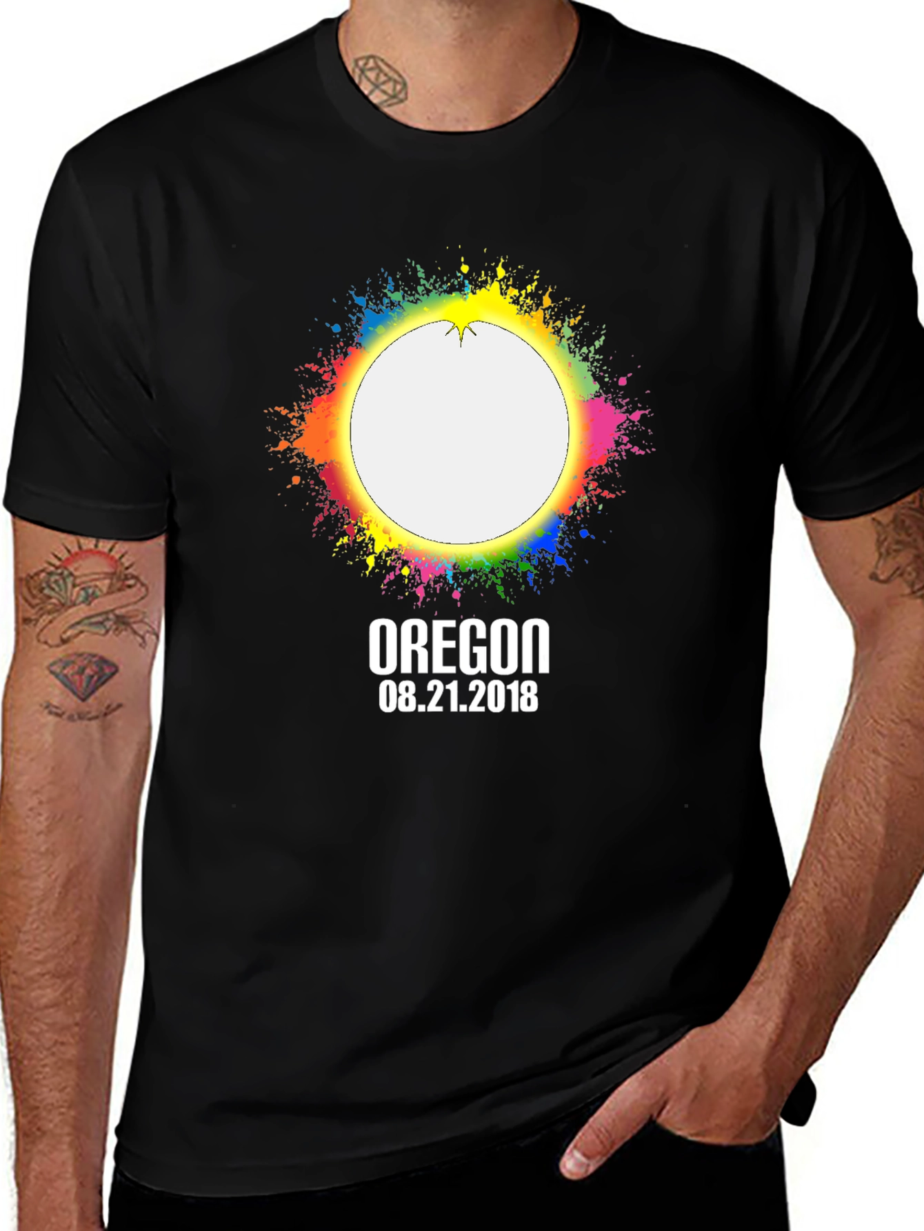 Oregon 2018 Eclipse T-Shirt - Colorful Eclipse Design