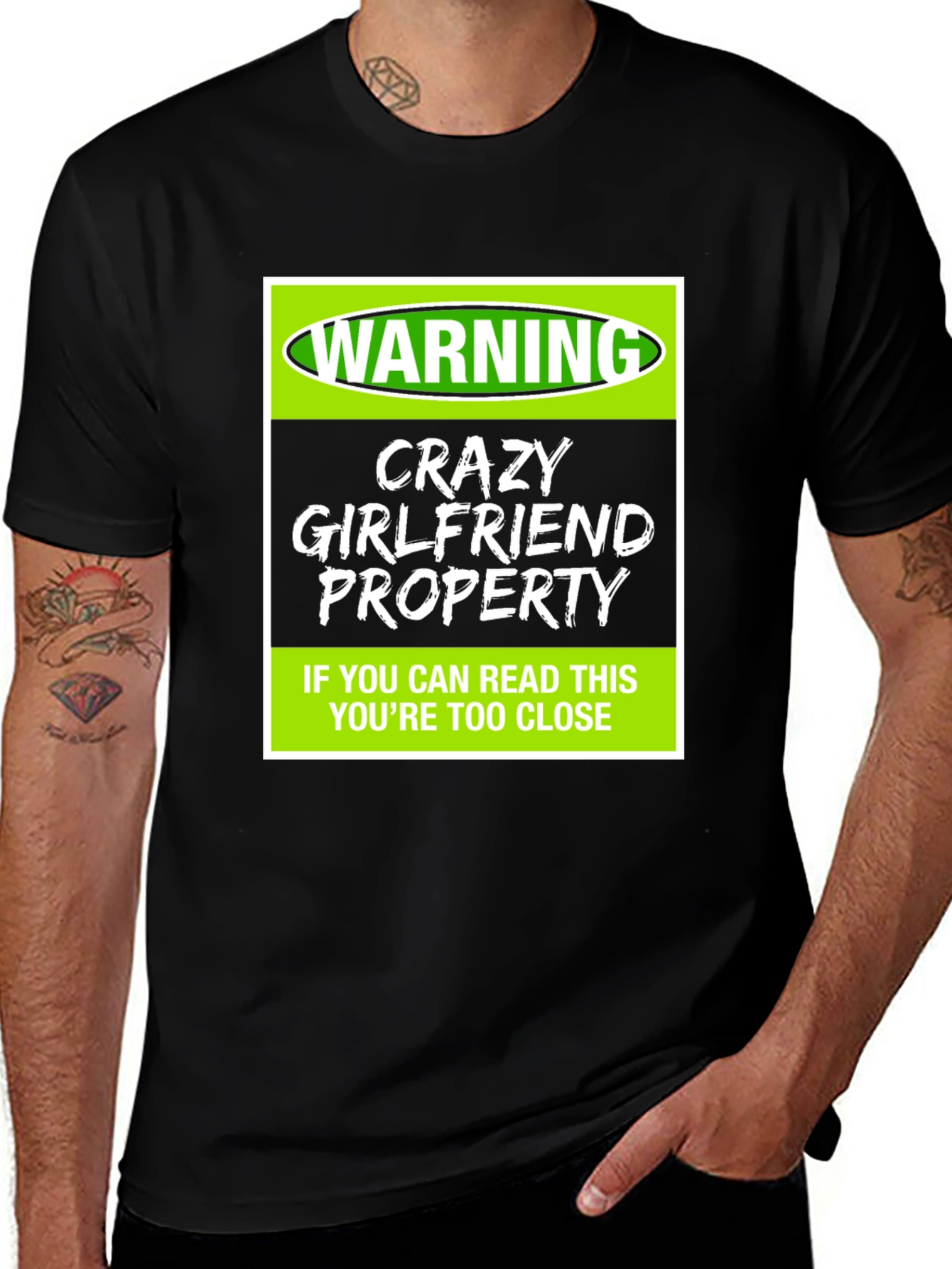 Variant 14 of Warning Crazy Girlfriend Property T-Shirt