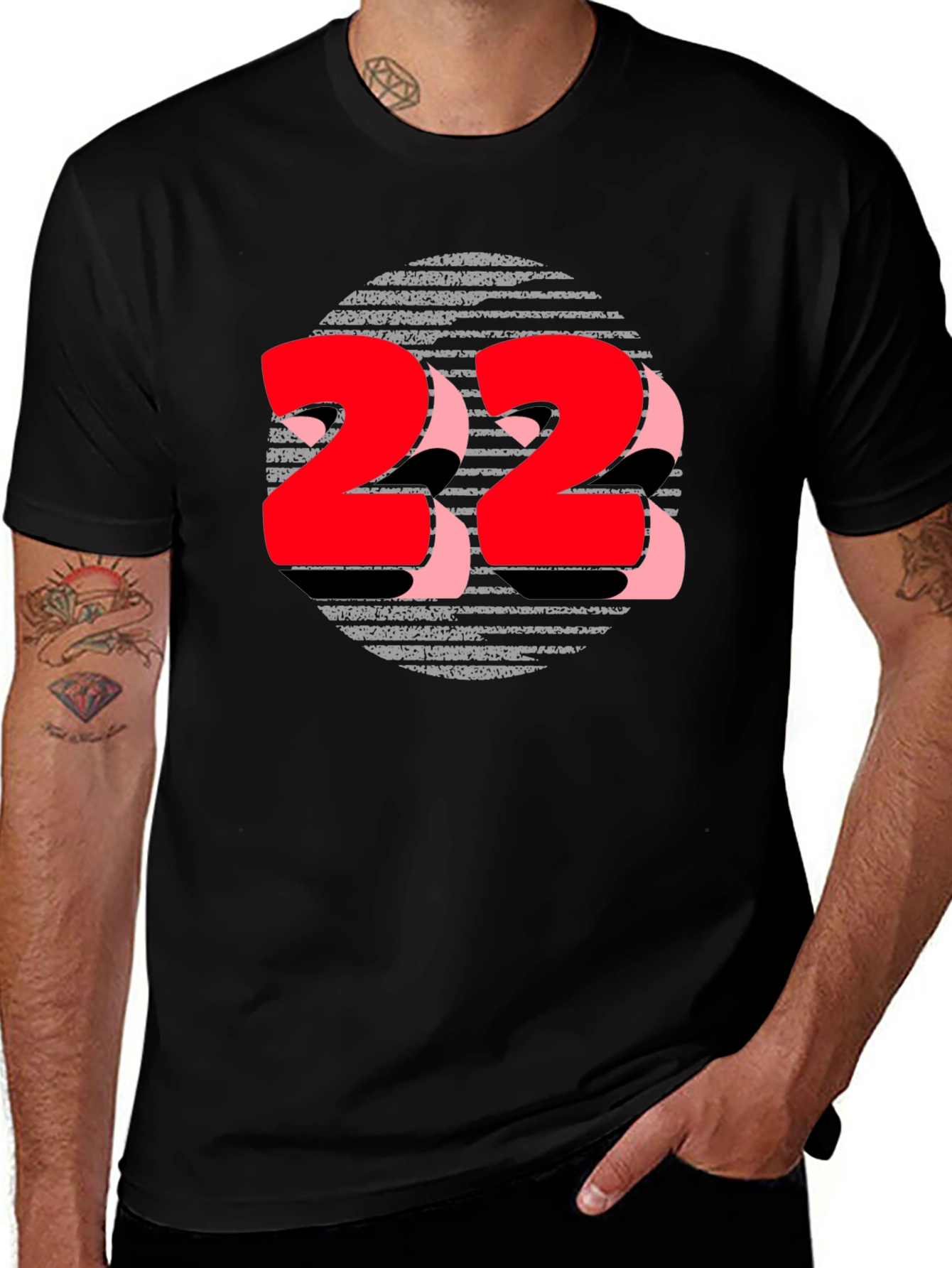 Bold Graphic Tee - Number 22 Design
