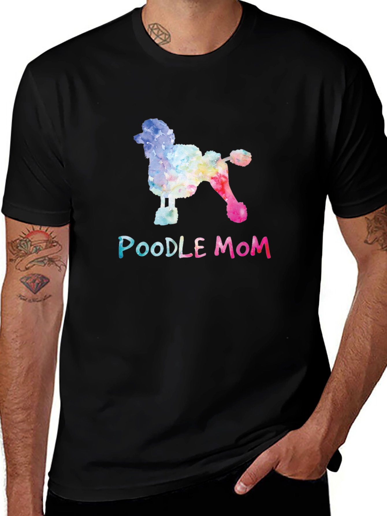 Poodle Mom T-Shirt - Watercolor Dog Lover Tee